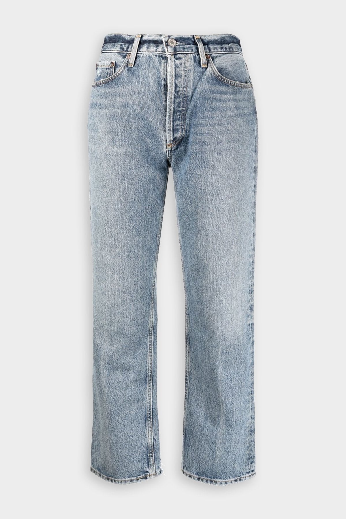 Lana Crop Mid Rise Vintage Straight Jean in Emulsion - shop-olivia.com