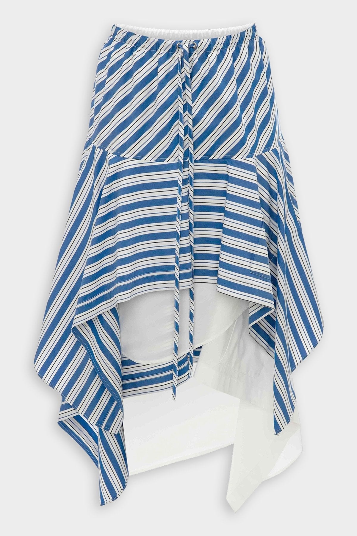 Layered Asymmetric Midi Skirt in Blue - shop-olivia.com