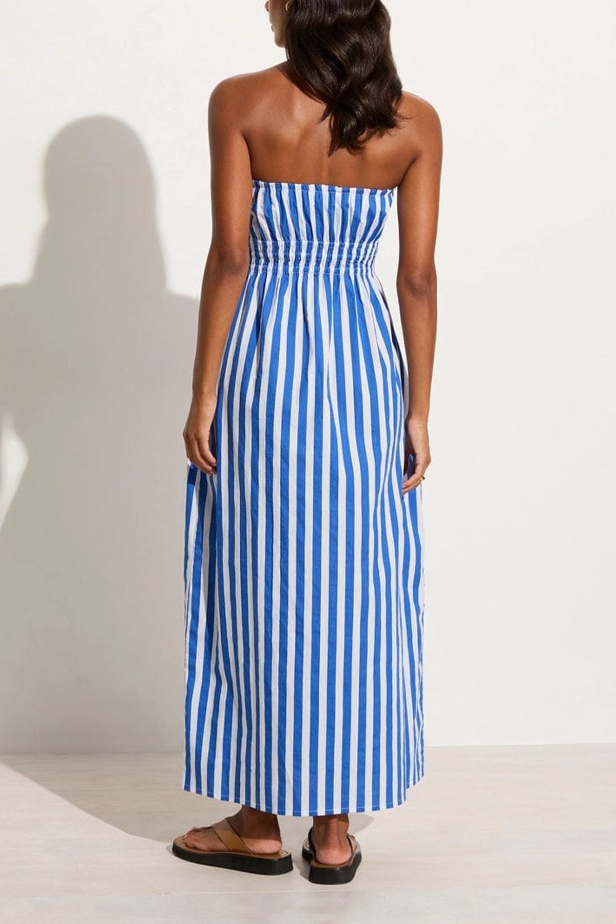 Le Bon Midi Dress in Bayou Stripe Cobalt