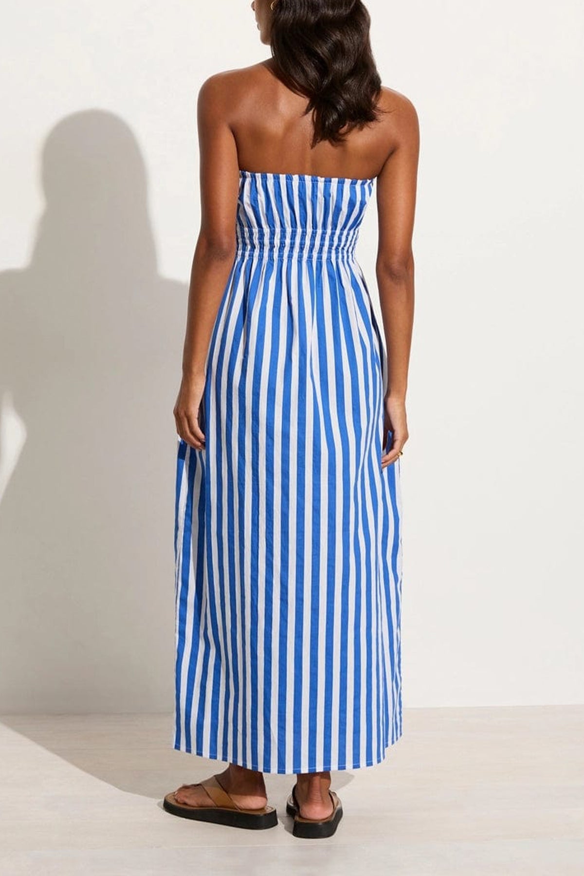 Le Bon Midi Dress in Bayou Stripe Cobalt - shop-olivia.com