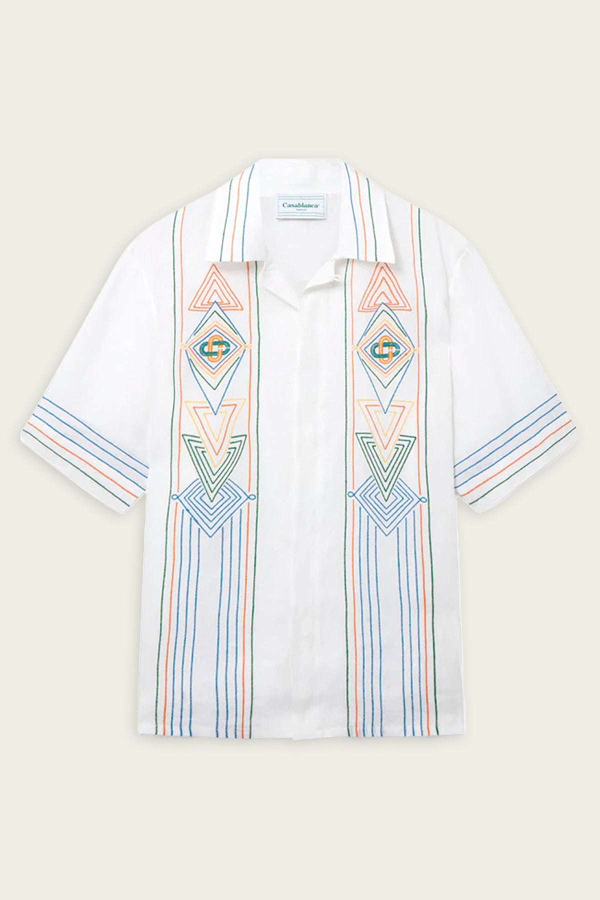 Le Fil De La Musique Linen Shirt in White - shop-olivia.com