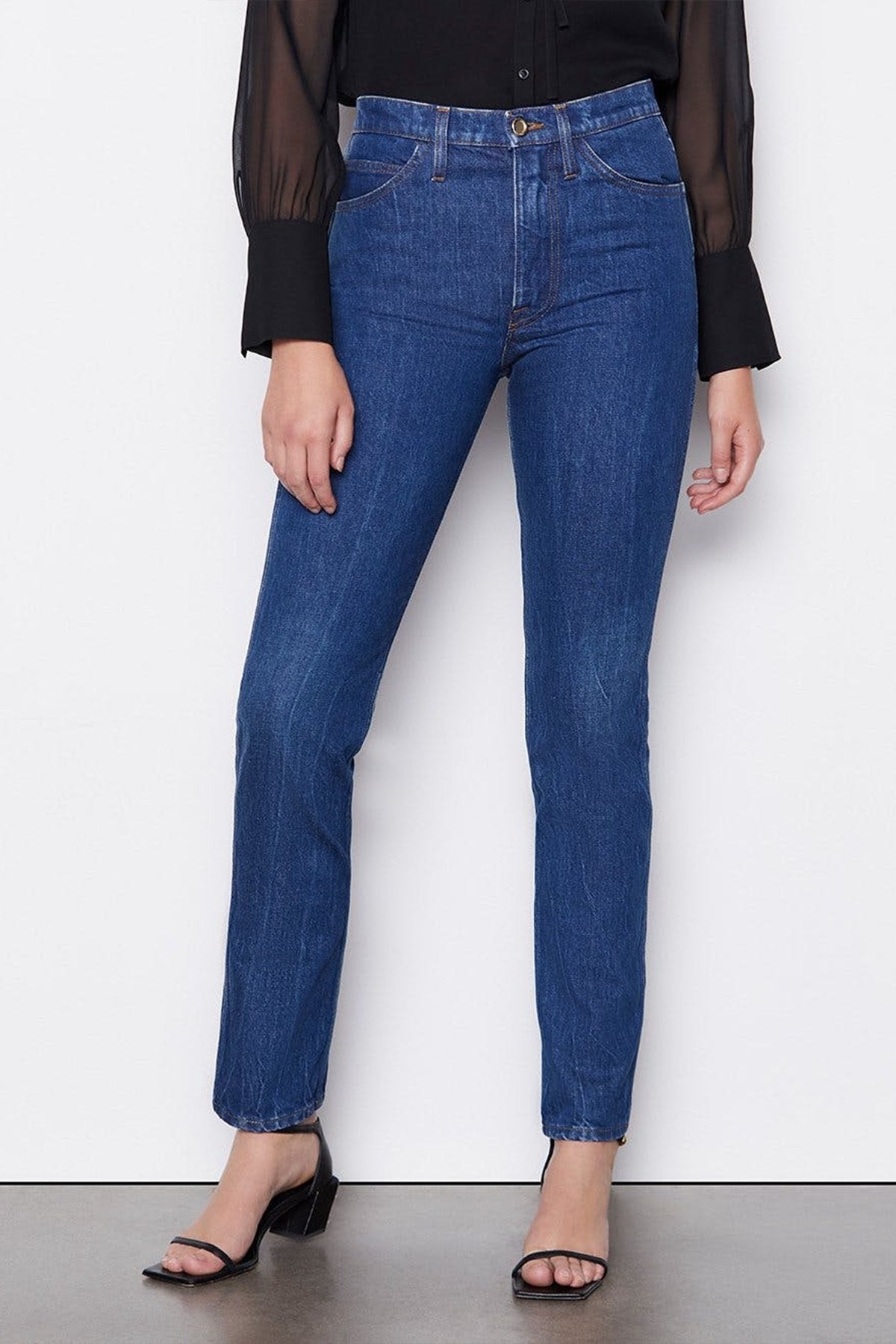 Le Italien True Straight Jean in Vintage Blue - shop-olivia.com