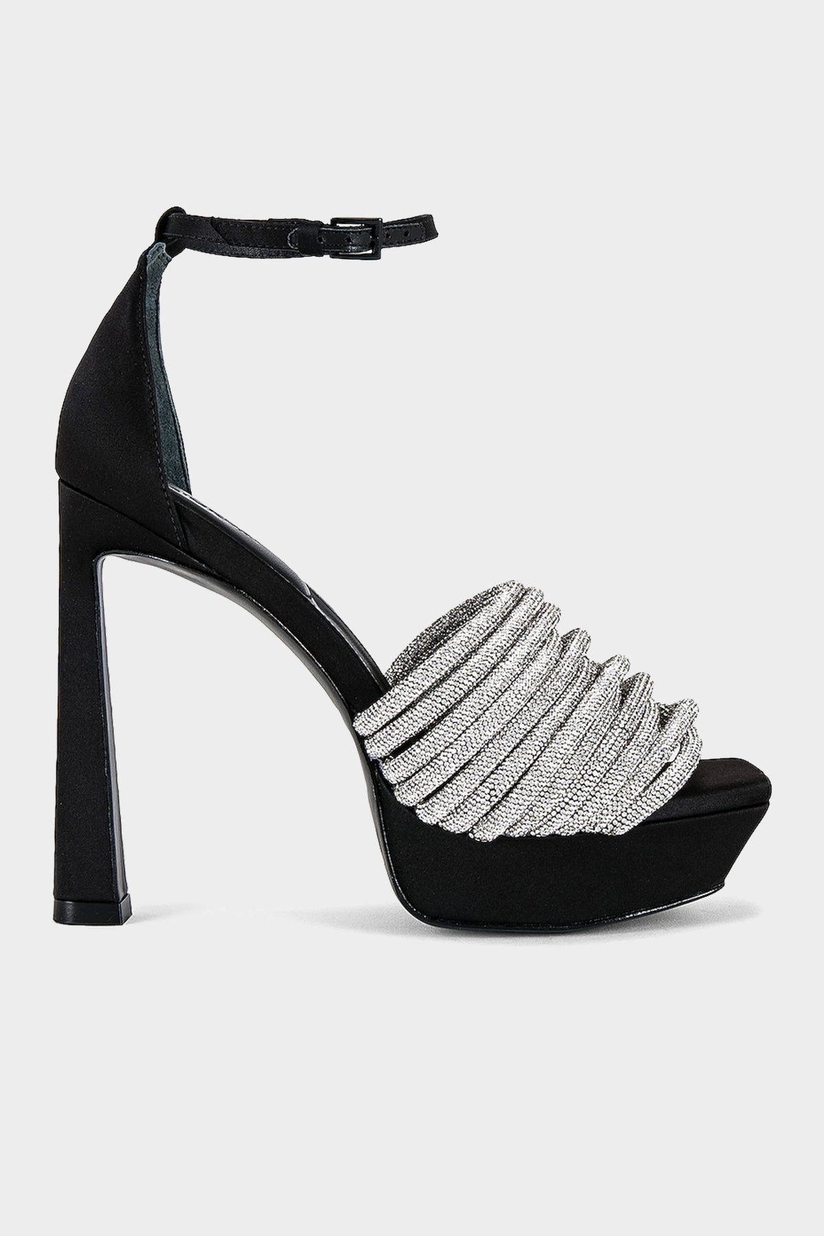 Lena Ankle-Strap Platform Sandal in Black - shop-olivia.com