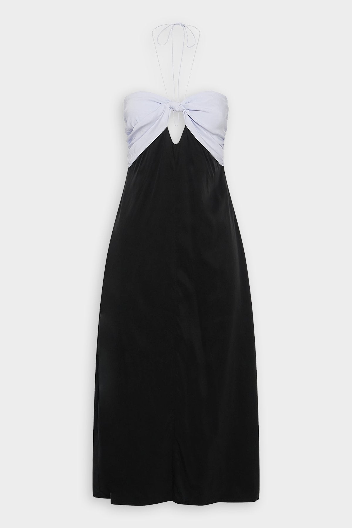 Lets Split Slip Dress in Sky & Black - shop-olivia.com