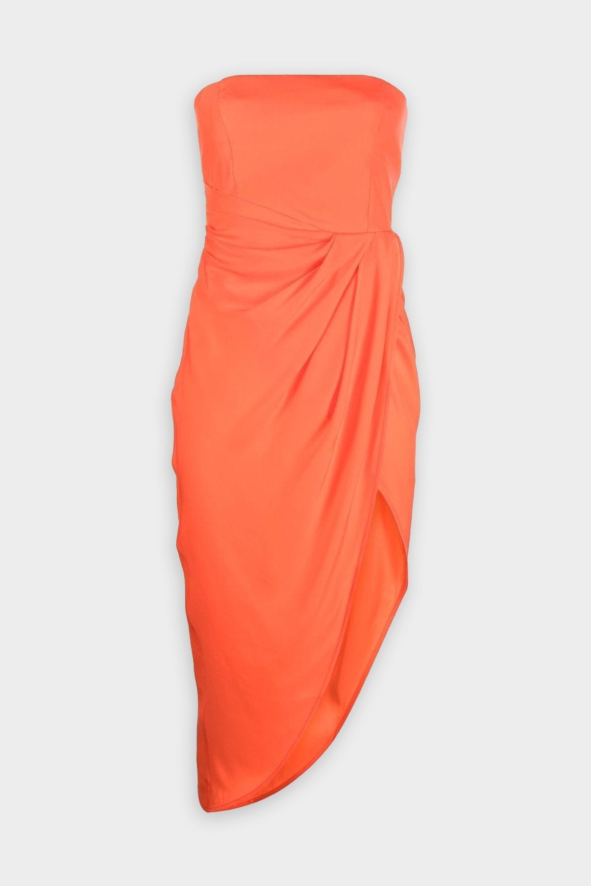 Lica Silk Short Dress in Coral - shop-olivia.com