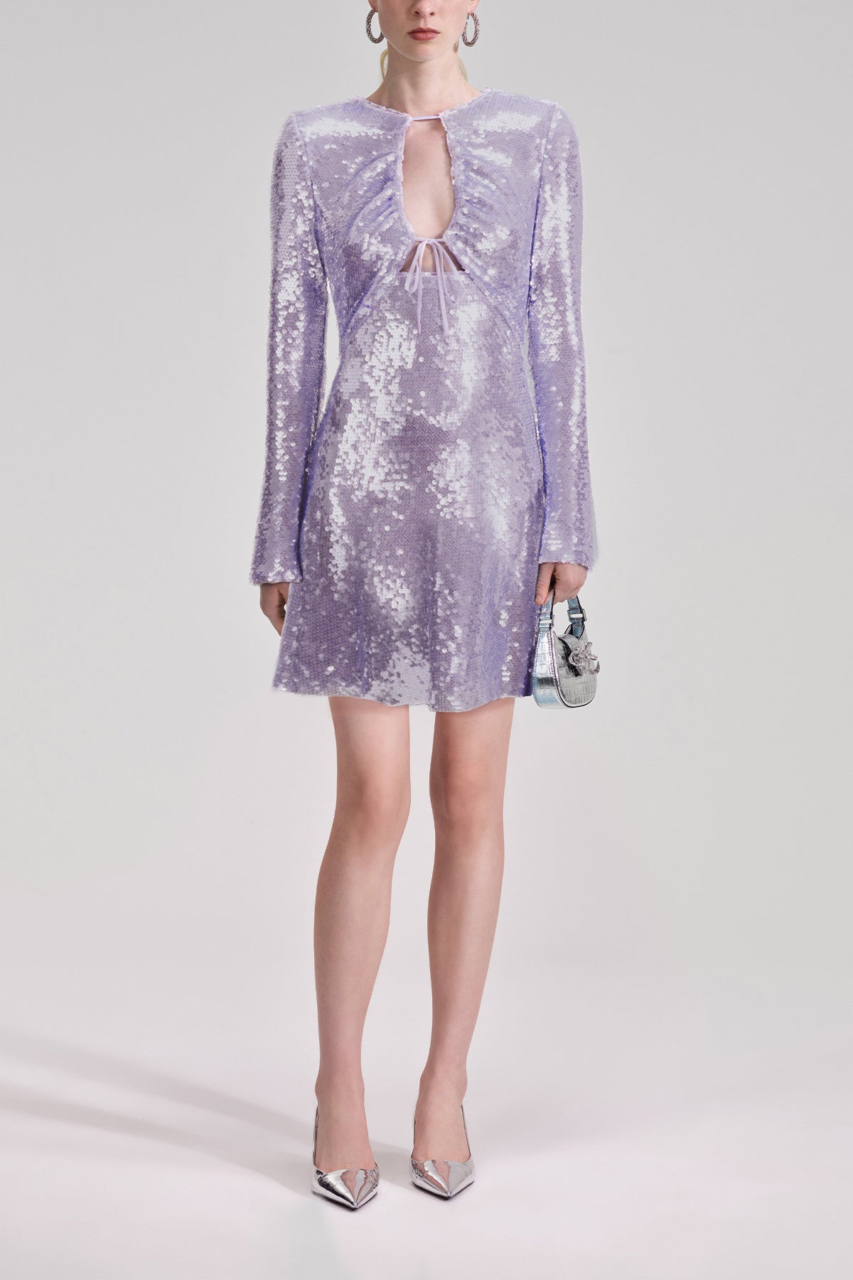 Lilac Sequin Mini Dress - shop-olivia.com