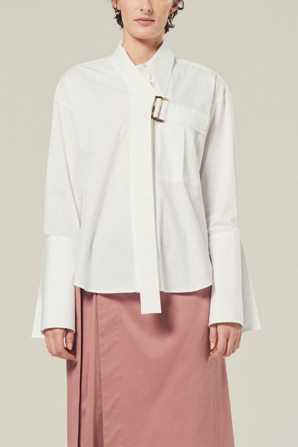 Lina Shirt in White - shop-olivia.com