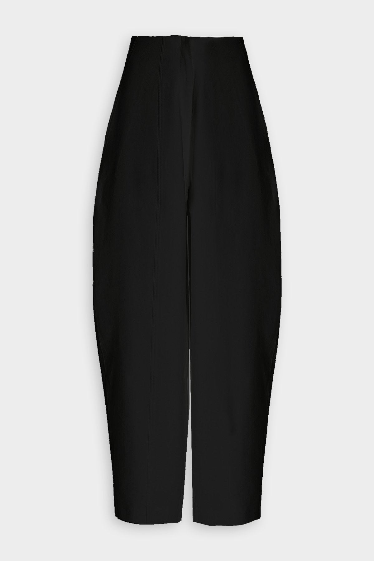 Linen-Blend Cocoon Trousers in Black - shop-olivia.com