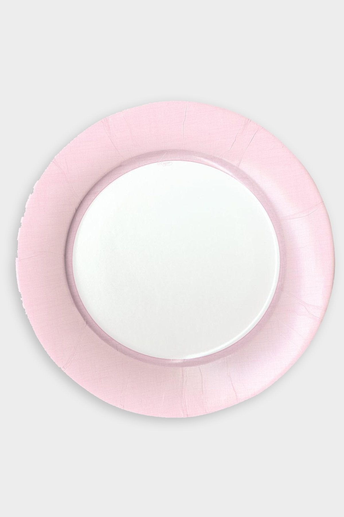 Linen Border Paper Dinner Plates in Petal Pink - 8 Per Package - shop-olivia.com
