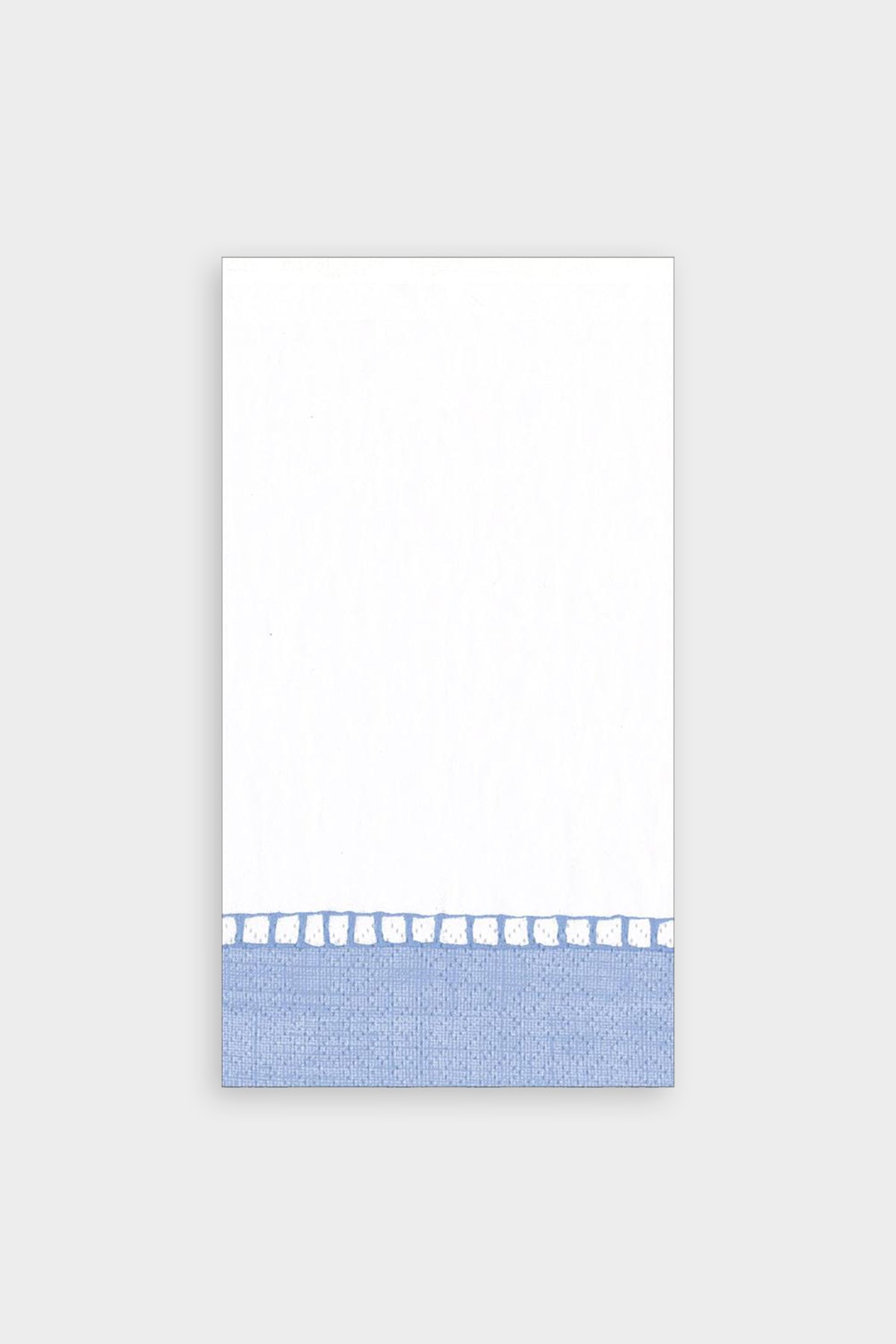Linen Border Paper Guest Towel Napkins in Light Blue - shop-olivia.com