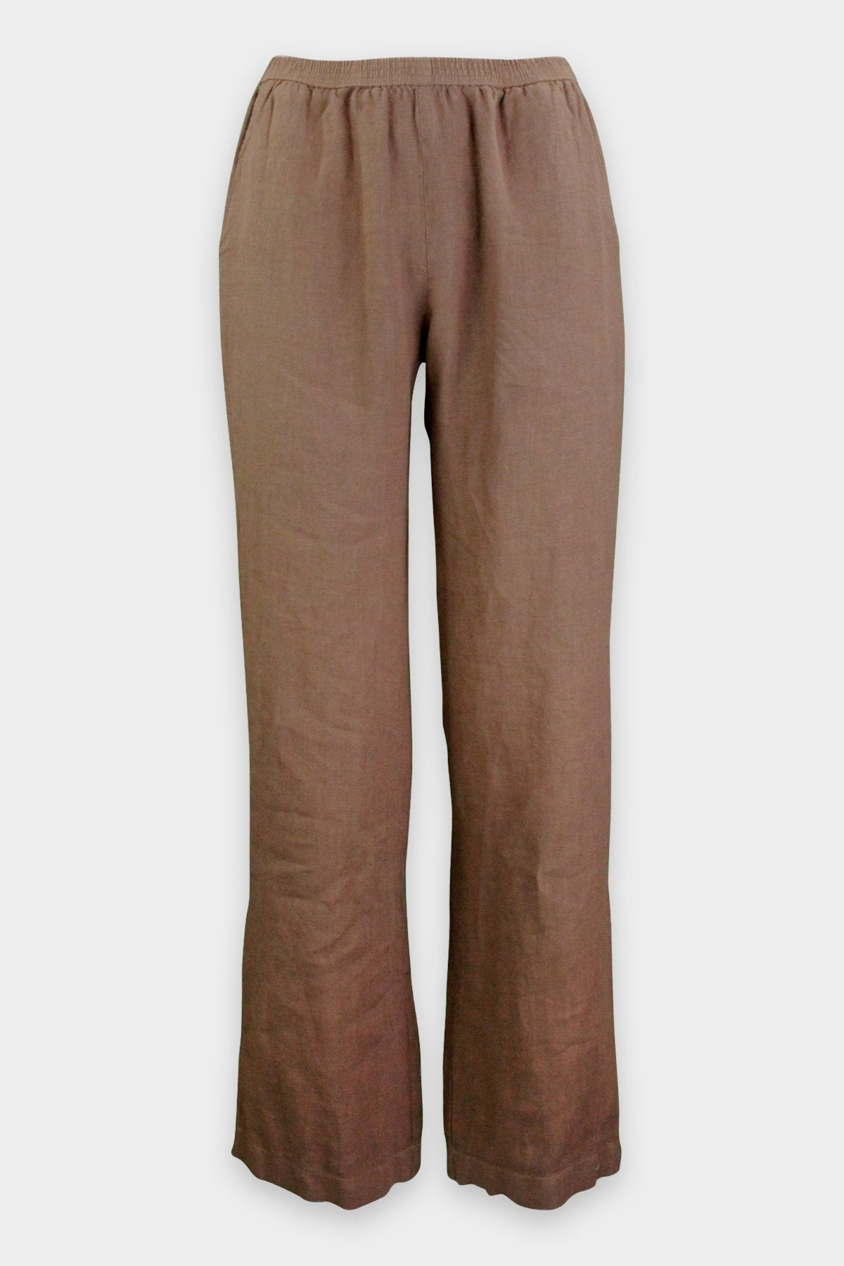 Linen Lounge Pant in Brown - shop-olivia.com