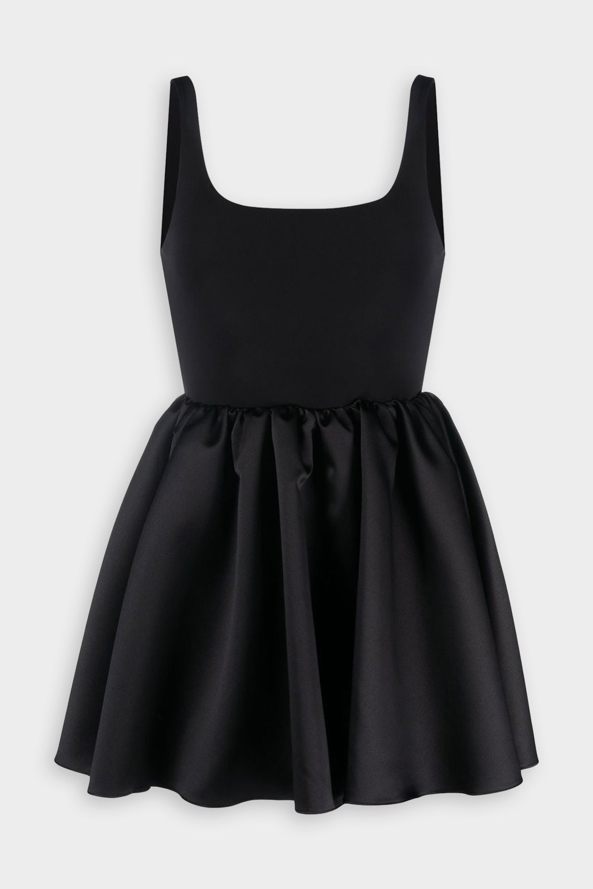 Lola Flared Mini Dress in Black