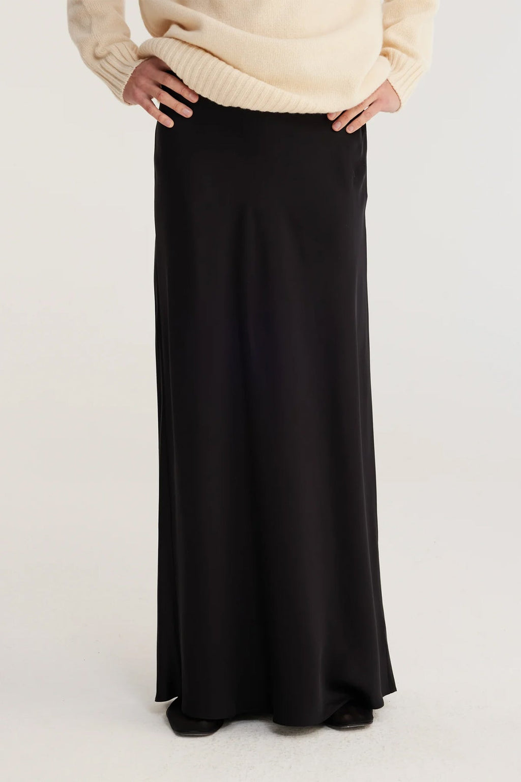 Long Satin Skirt