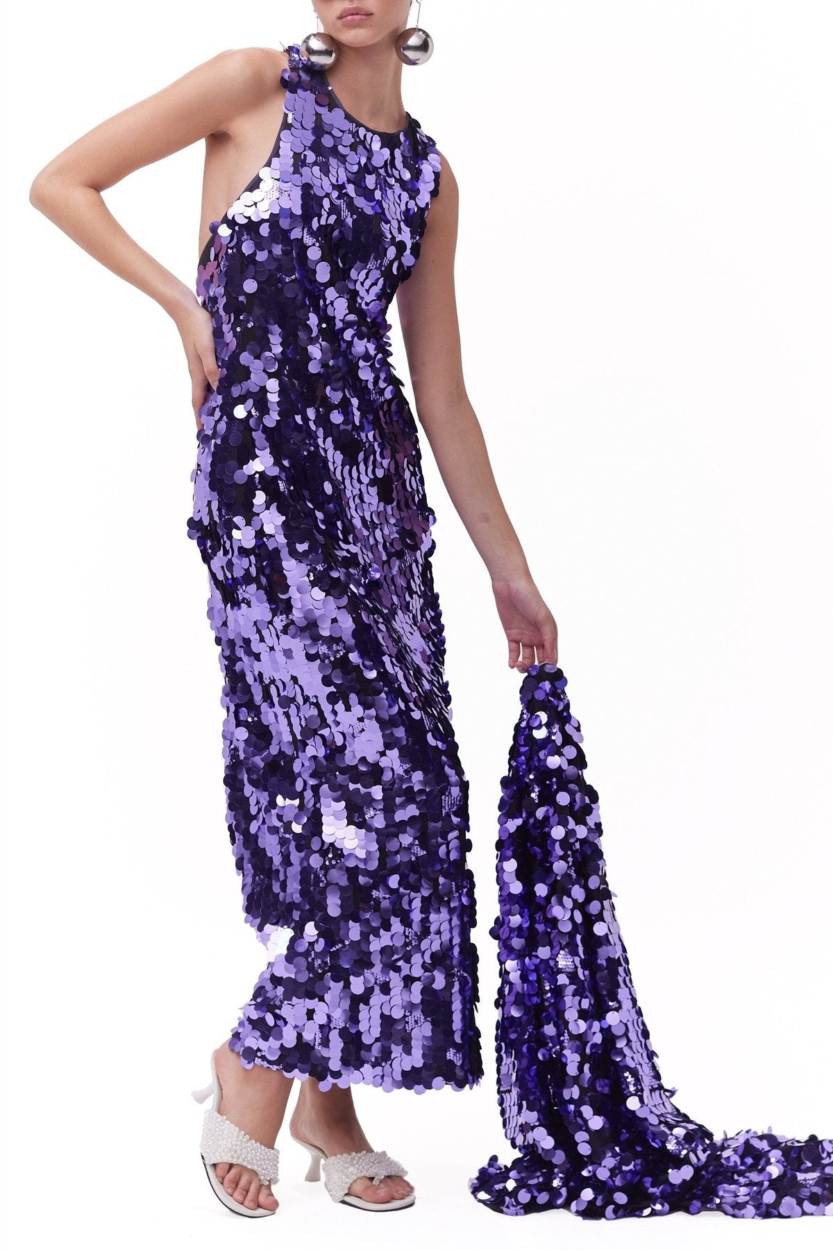 Lou Dress in Disco Purple - shop-olivia.com