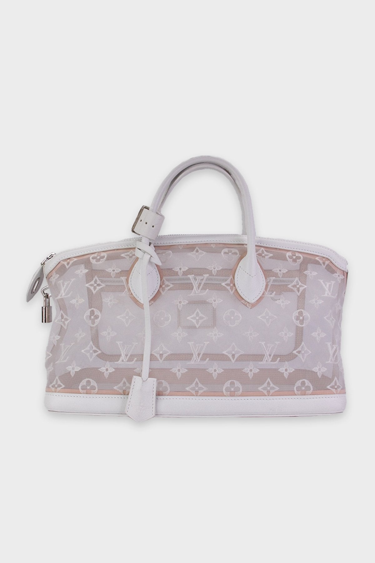 Louis Vuitton Sheer White Monogram Top Handle Handbag - shop-olivia.com