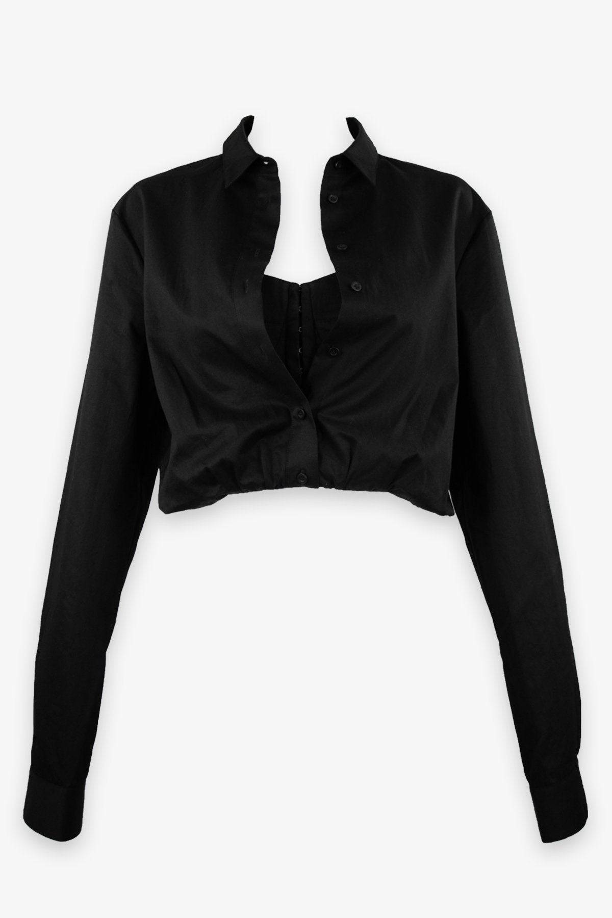 Ludovica Shirt in Black - shop-olivia.com