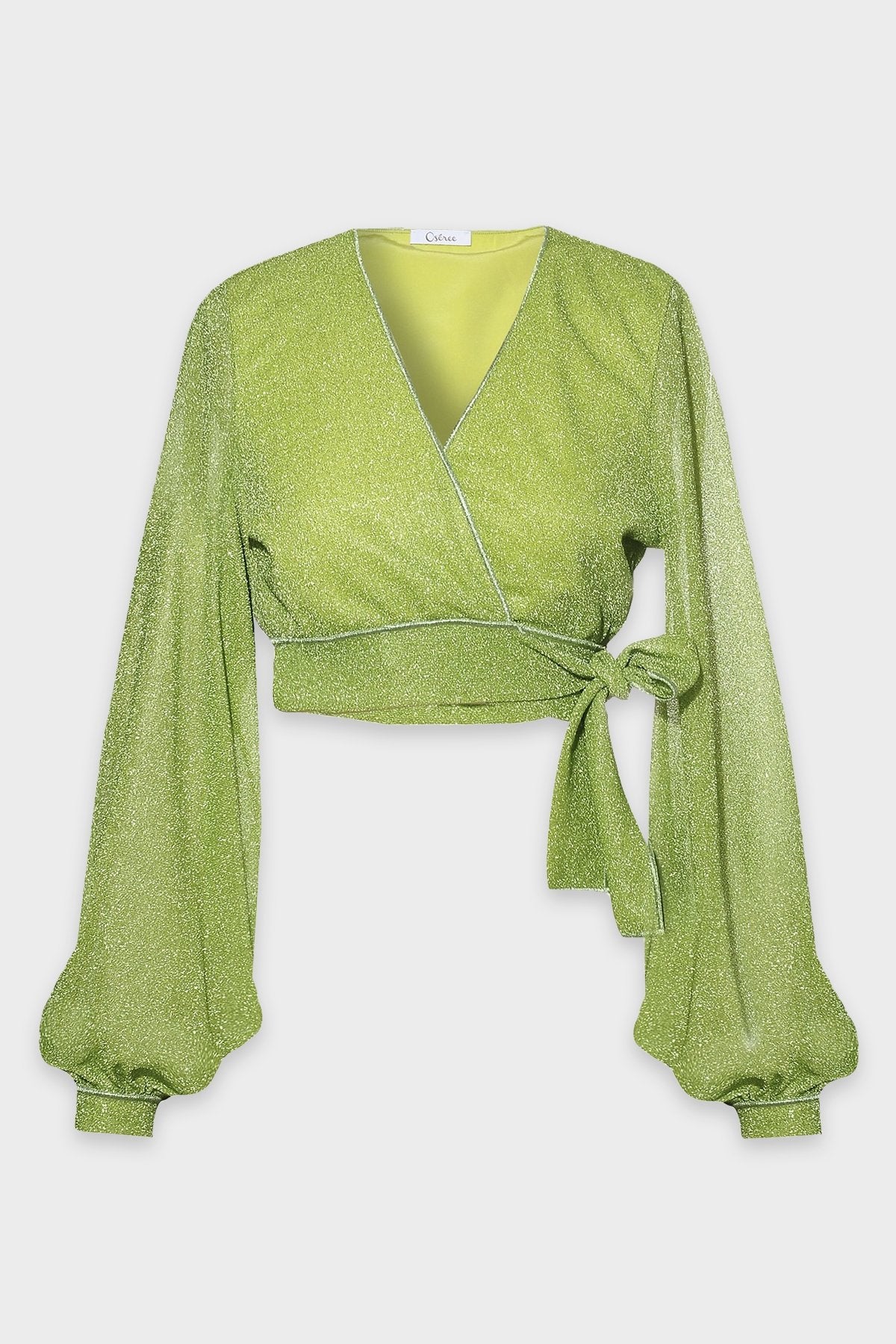 Lumière Tied Shirt in Lime - shop-olivia.com