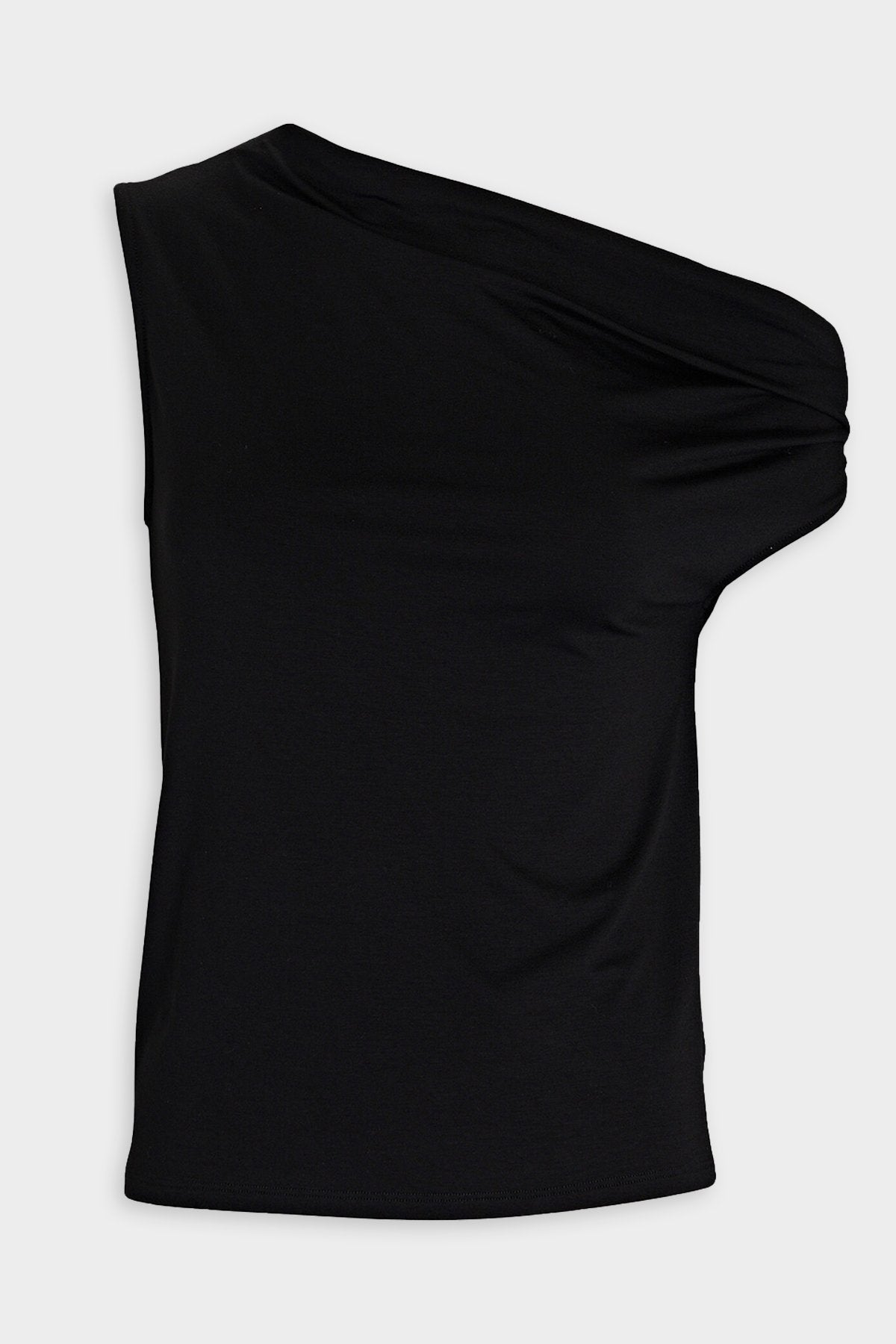 Luxe Knit Exposed Shoulder Easy Top in Black - shop-olivia.com