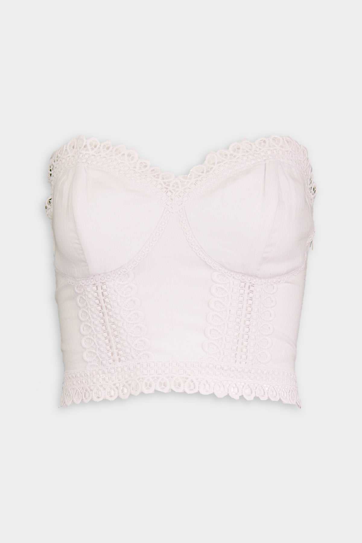 Lys Bustier in White - shop-olivia.com