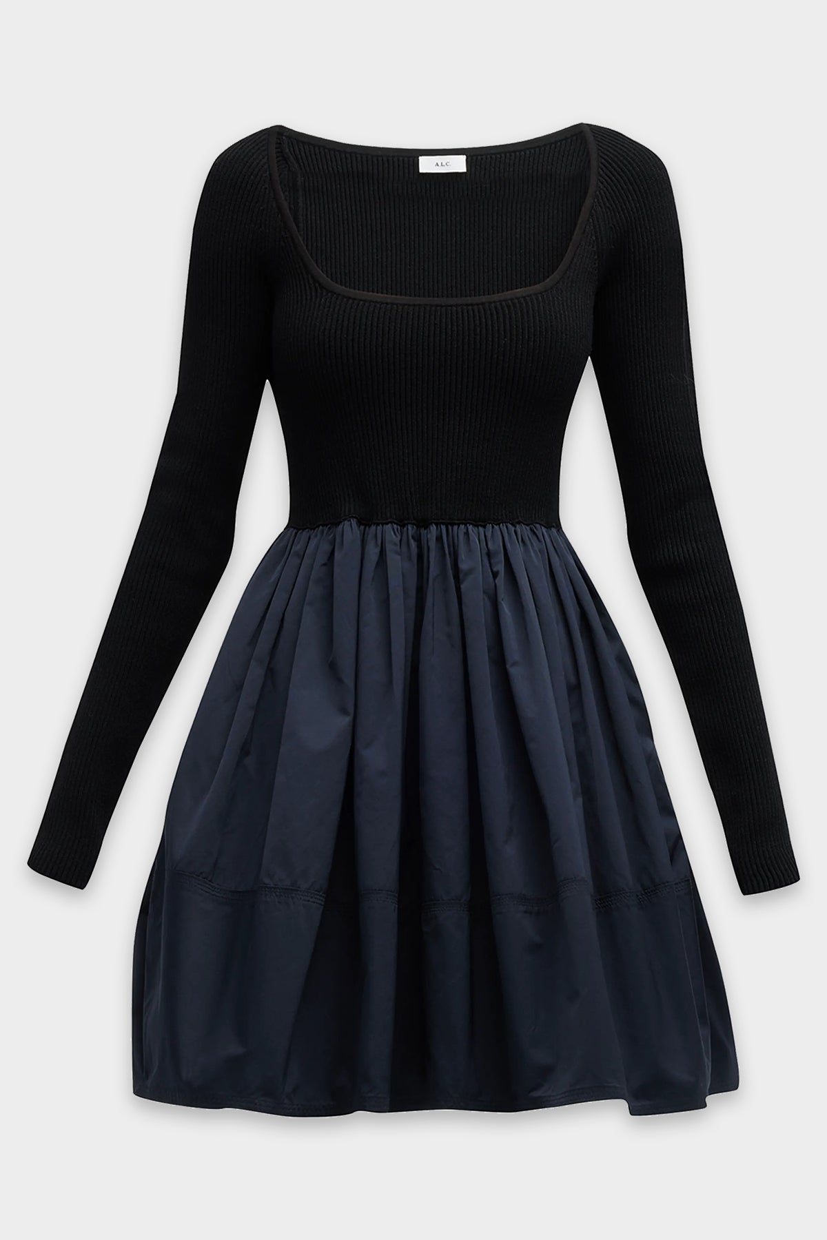 Maddie Mini Dress in Black Navy - shop-olivia.com