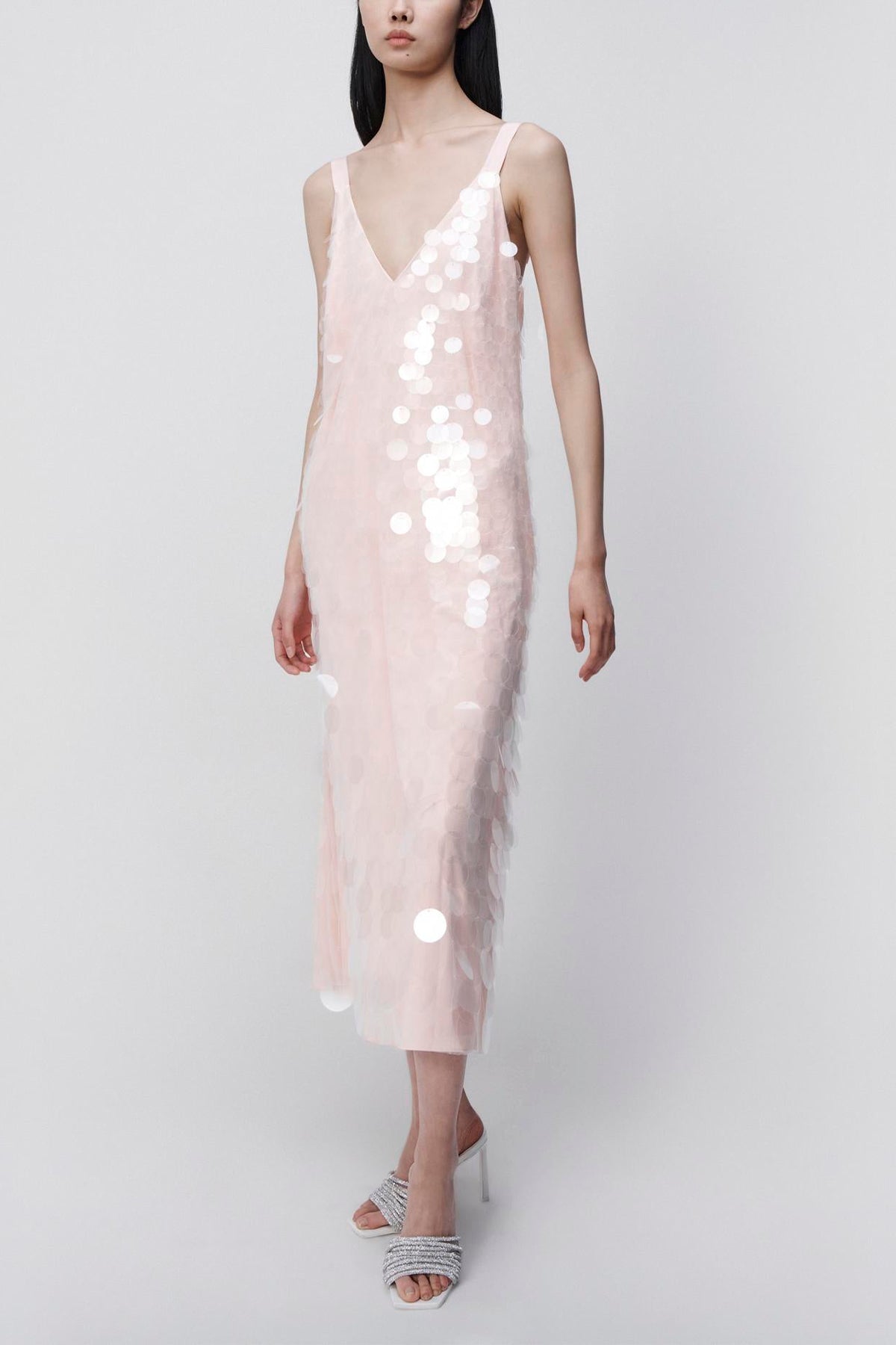 Sequin discount transparent dress