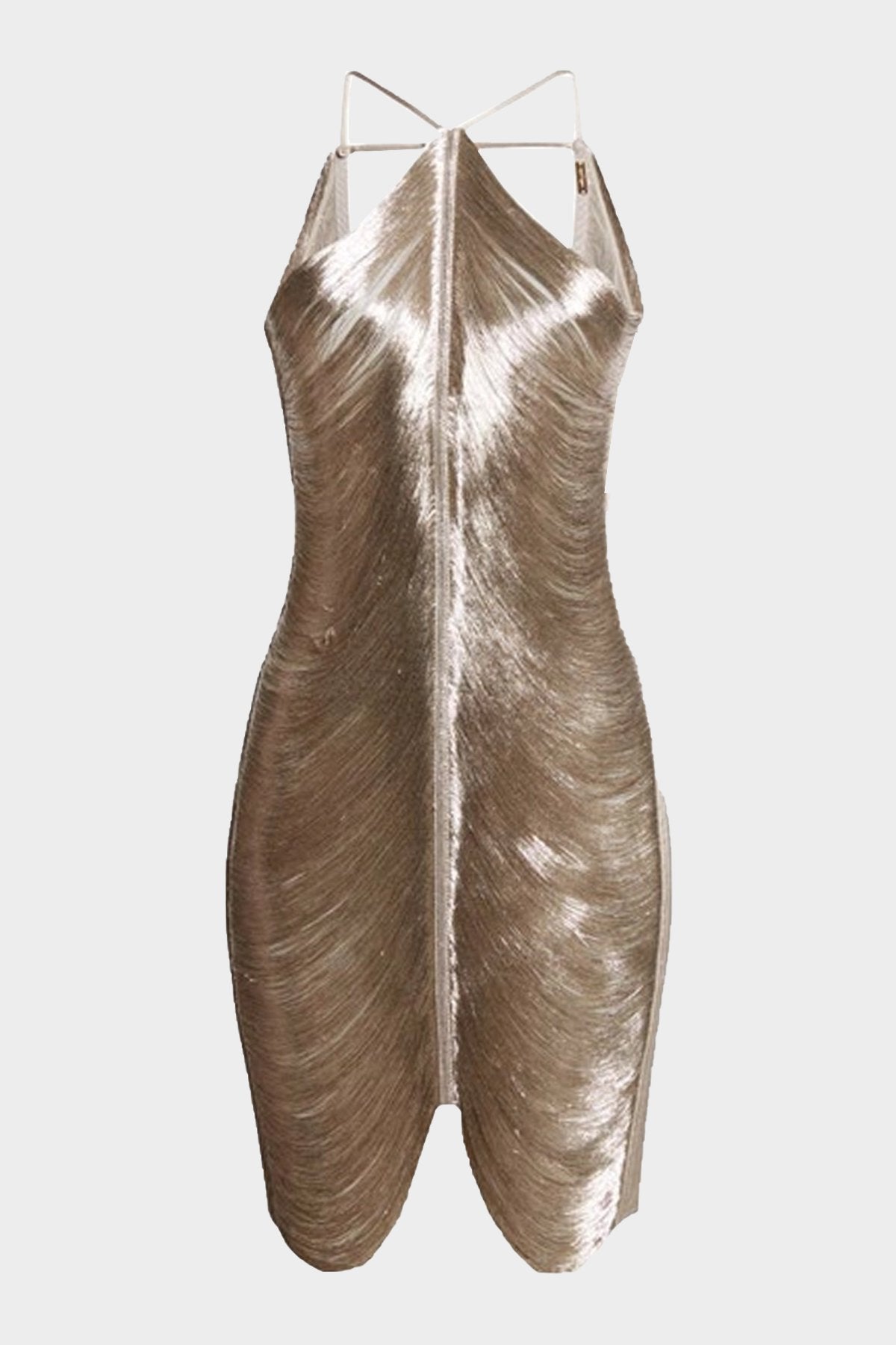 Mara Dress in Silver - shop-olivia.com