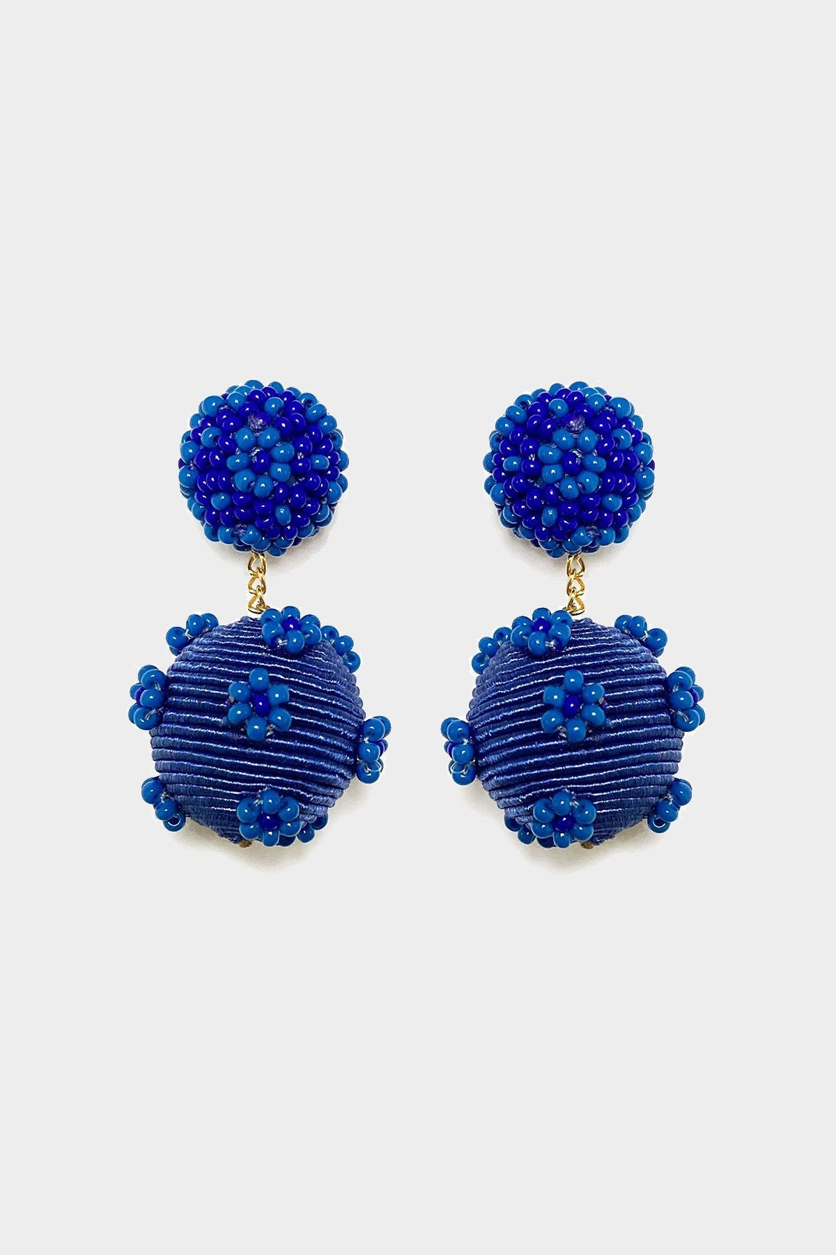 Marguerite Gumball Earrings in Indigo Blue - shop-olivia.com