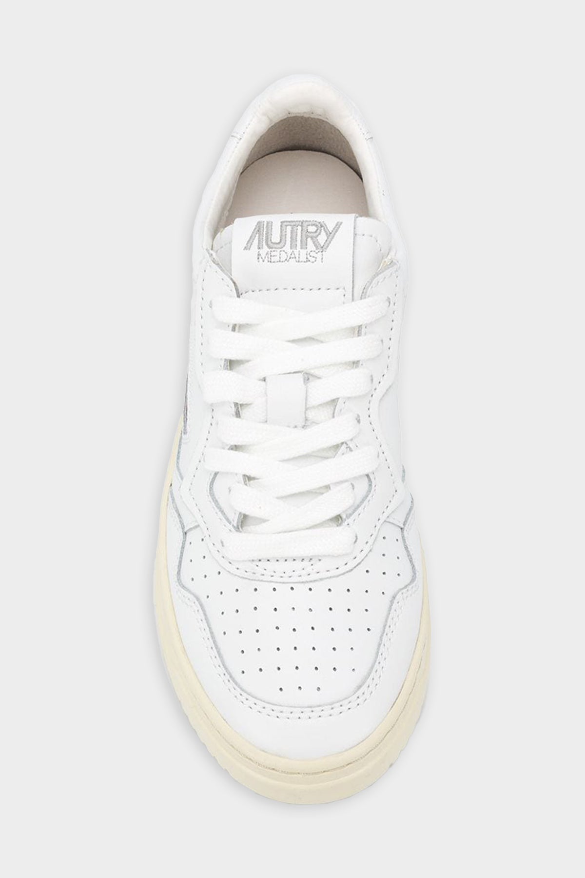 Medalist Low Leather Sneaker in White - shop-olivia.com