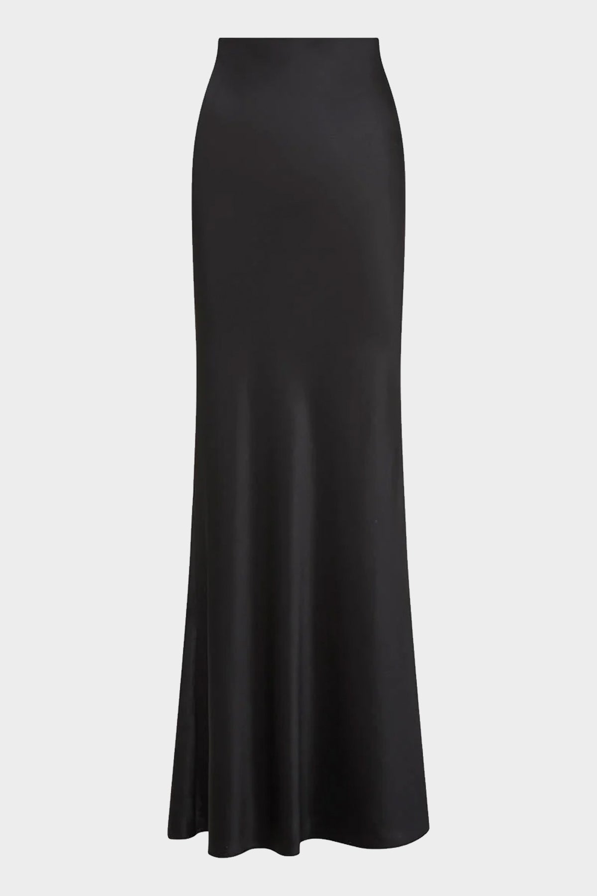Medina Stretch Silk Charmeuse Skirt in Black - shop-olivia.com