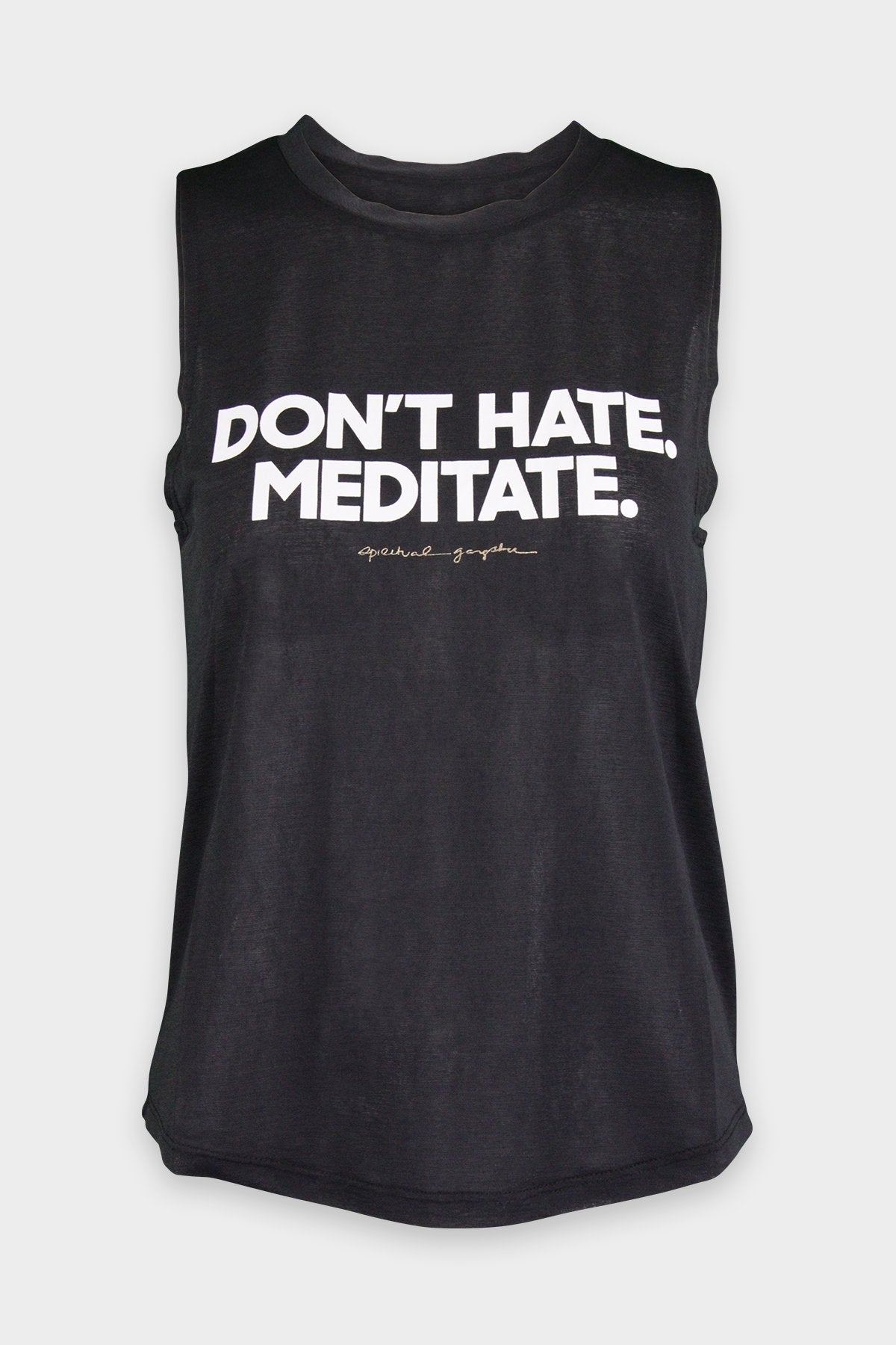 Meditate Active Muscle Tank in Black - shop-olivia.com
