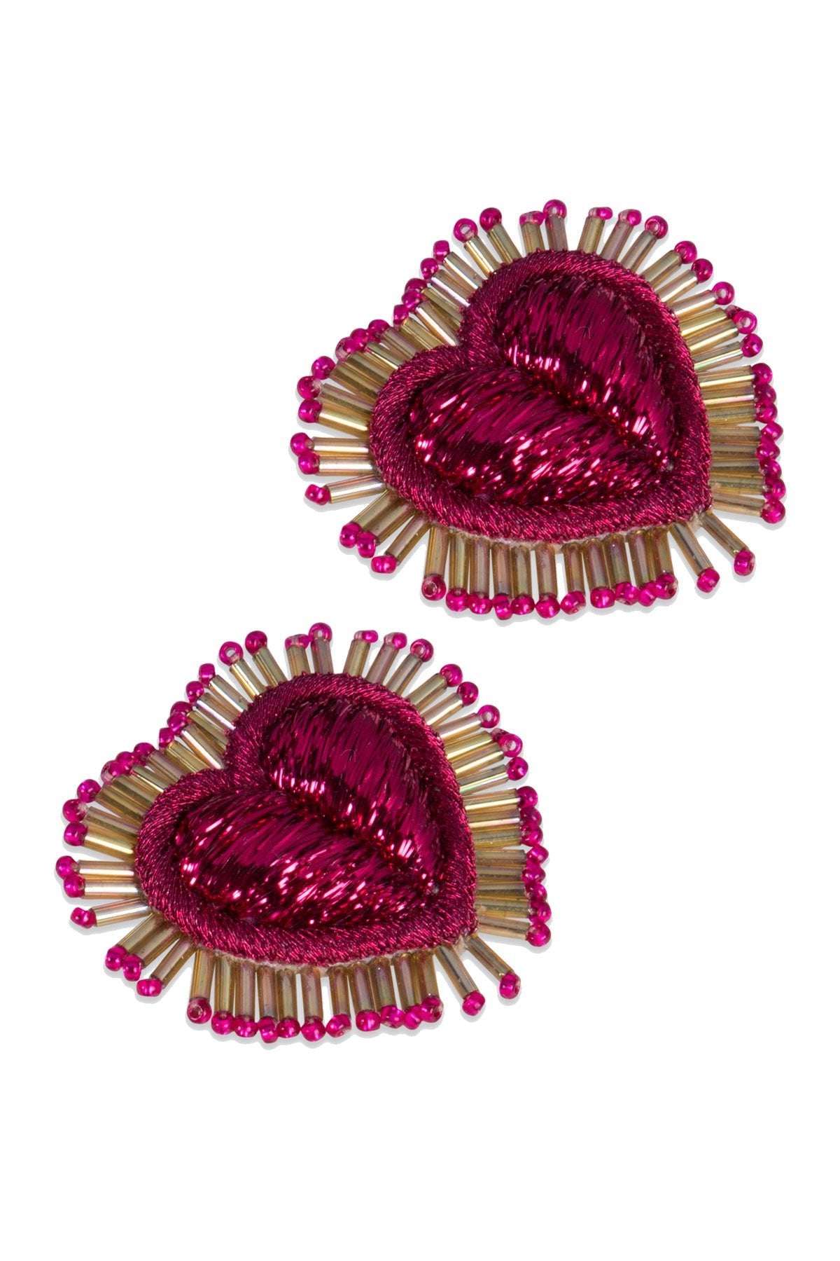 Medium Sparkle Heart Earrings - shop-olivia.com