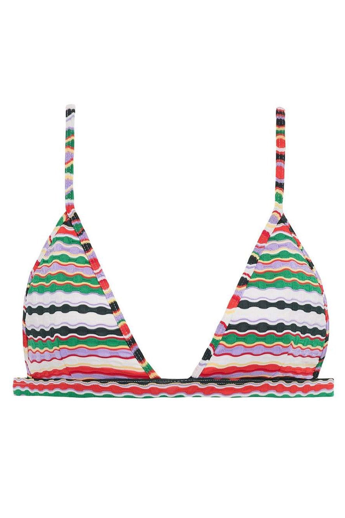 Mer Stripe Hunter Triangle Bikini Top - shop-olivia.com