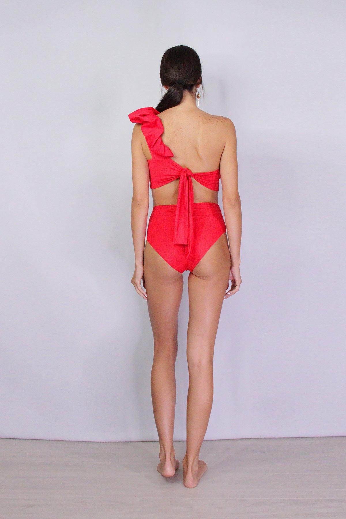 Merly Two-Piece Swimsuit in Red - shop-olivia.com