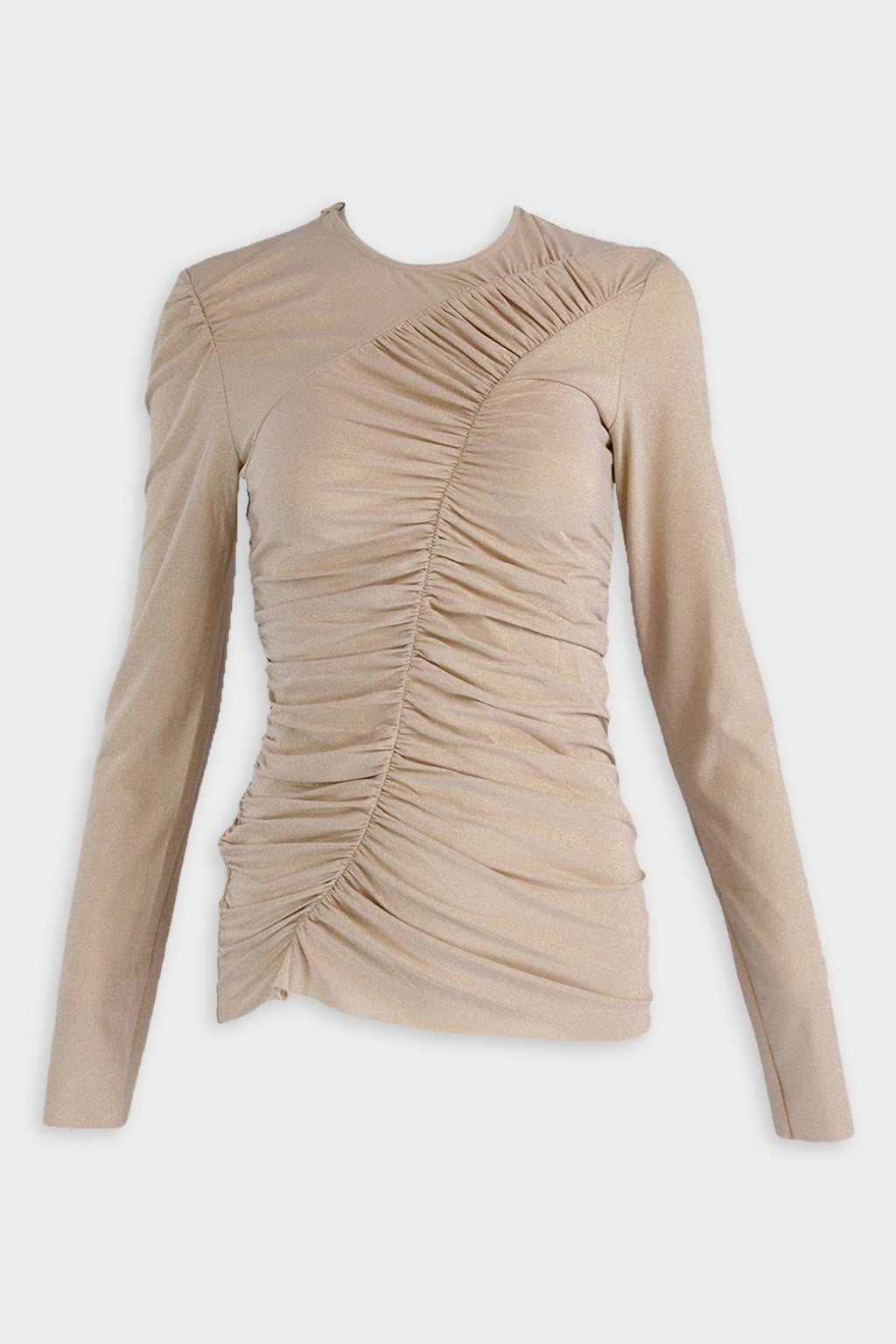 Metallic Jersey Ruched Top