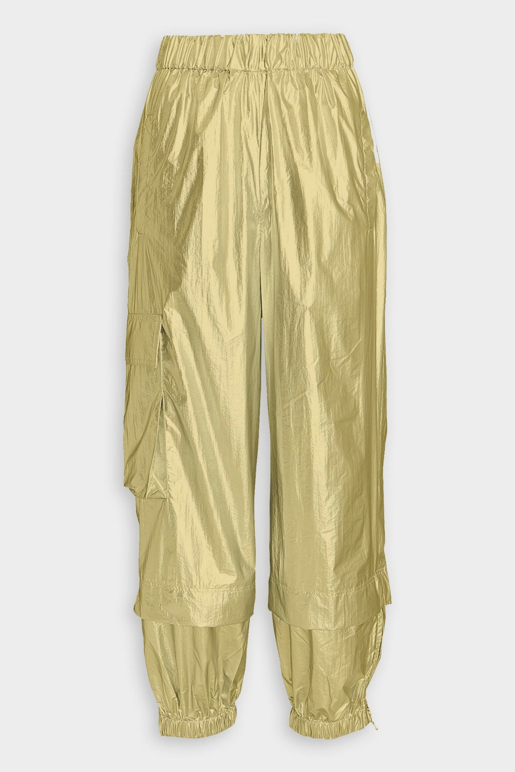 Metallic Nylon Pull On Jogger