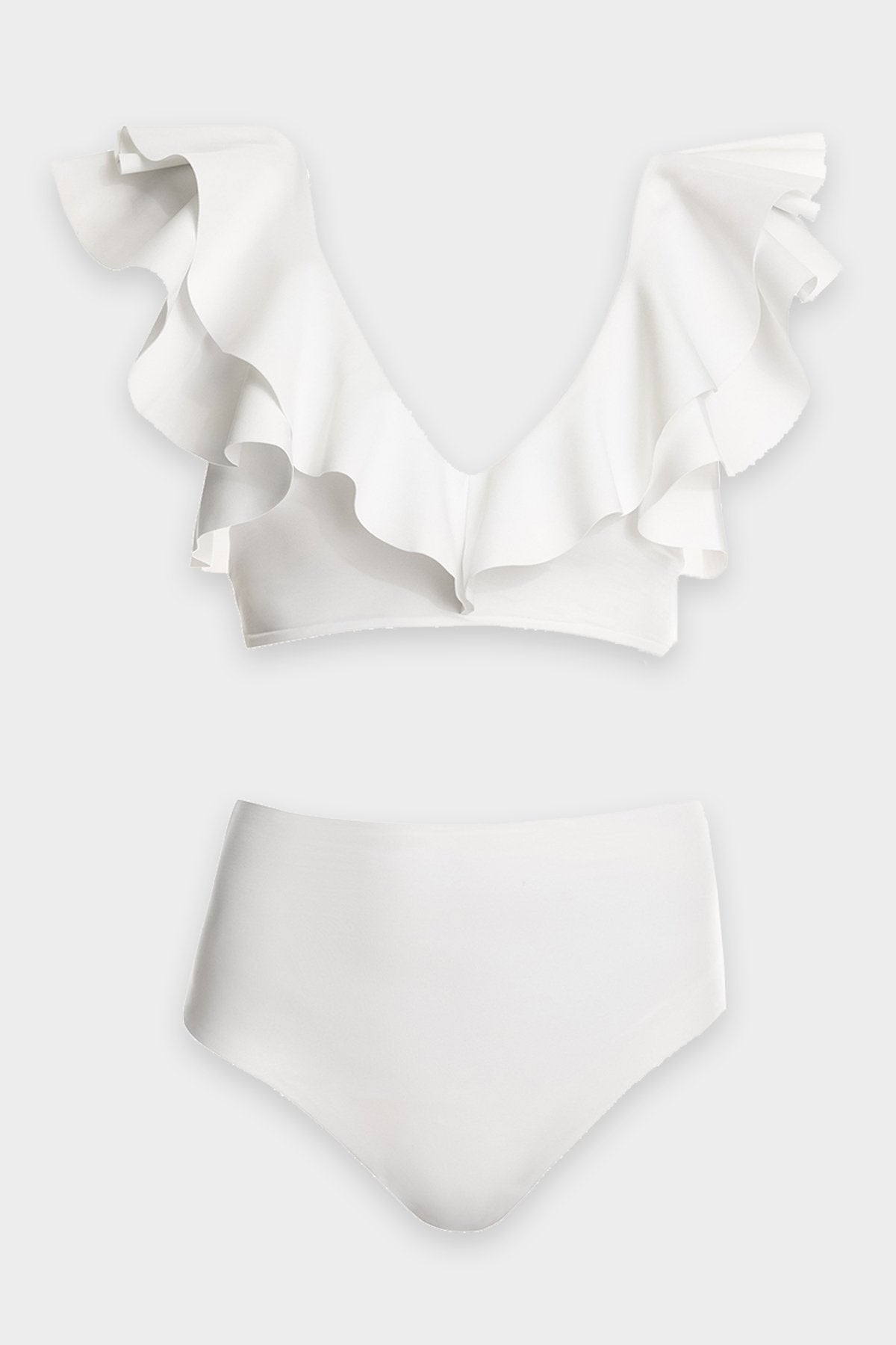 Mila Two-Piece Swimsuit in White - shop-olivia.com