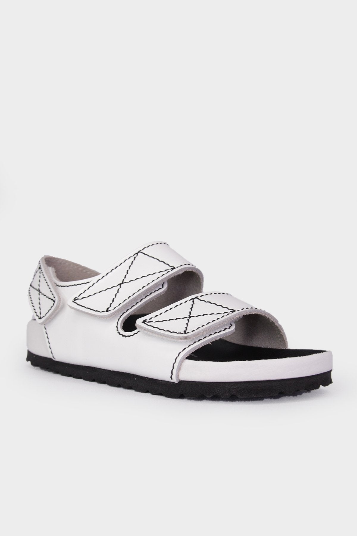 Milano Leather Sandals in White - shop-olivia.com