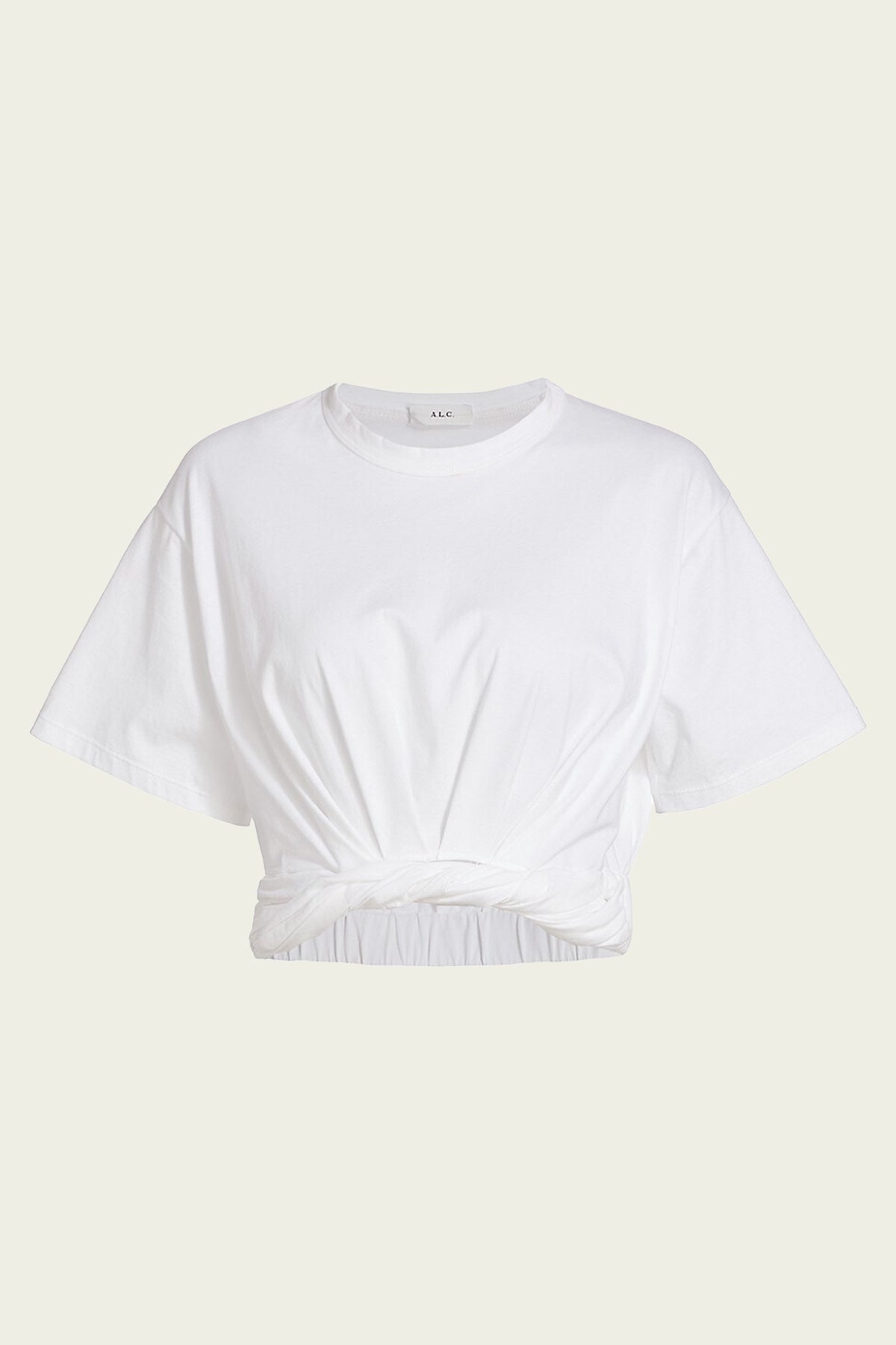 Mimi Cropped Tee in White - shop-olivia.com