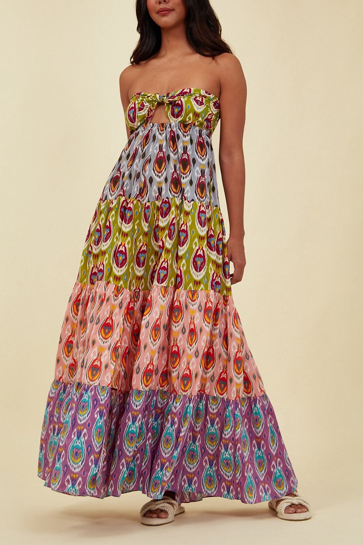 Mindanao Maxi Dress in Multicolor - shop-olivia.com