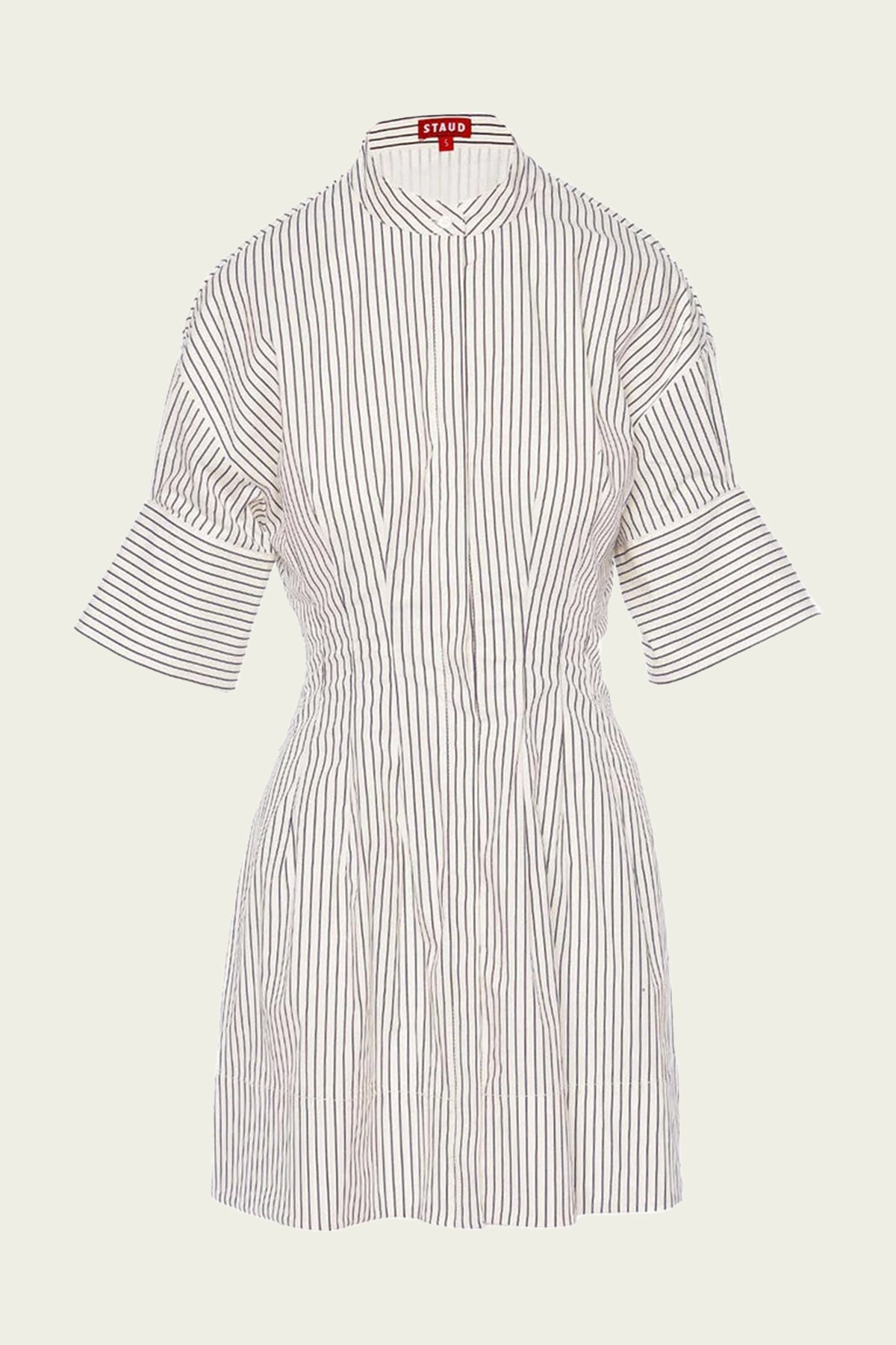 Mini Lorenza Dress in Ivory Micro Stripe - shop-olivia.com