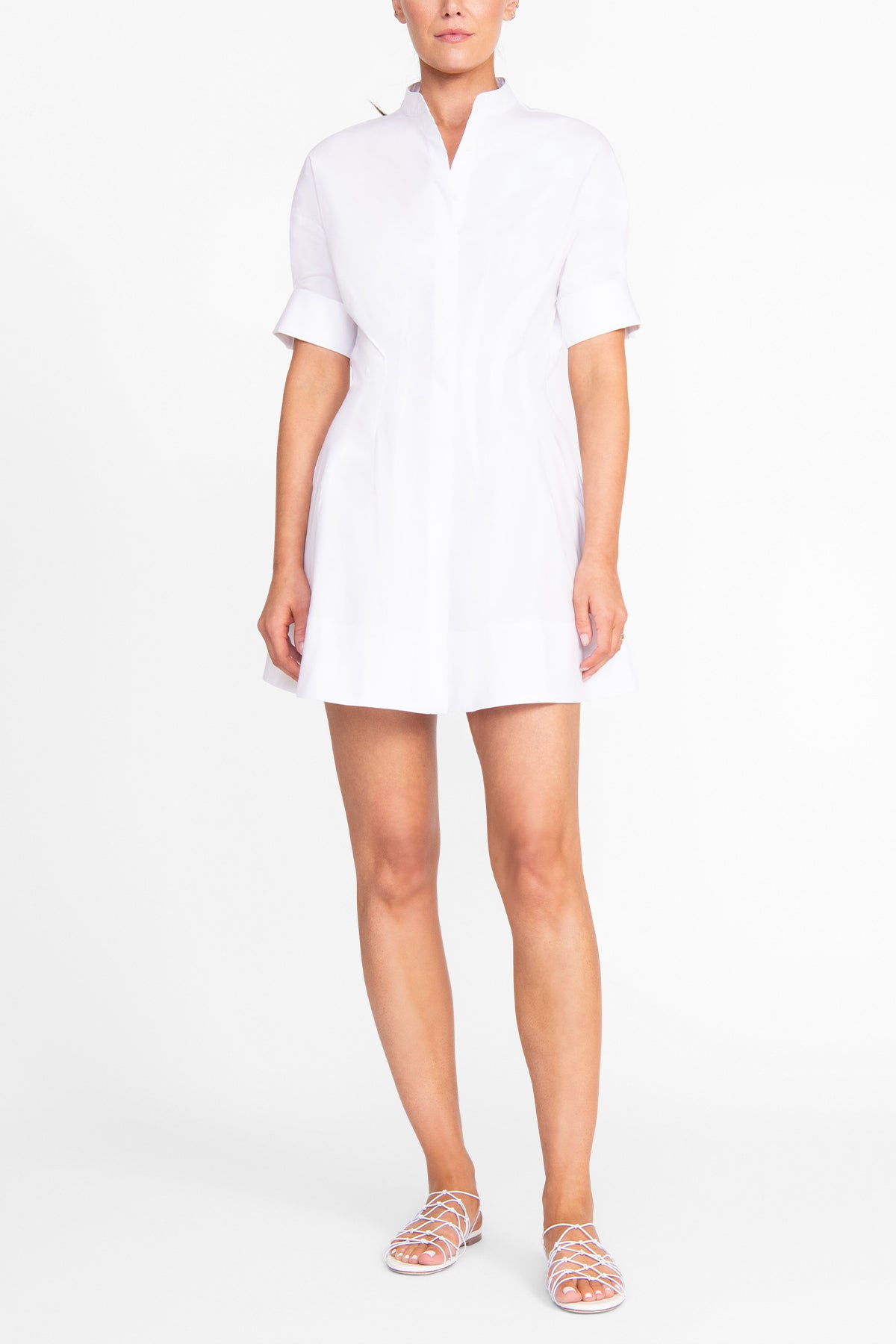 Mini Lorenza Dress in White - shop-olivia.com
