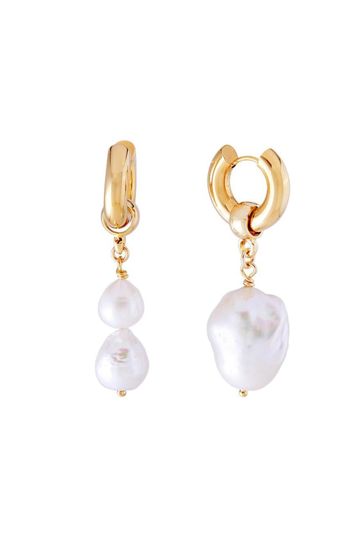 Mismatched Baroque Pearl Earrings - shop-olivia.com