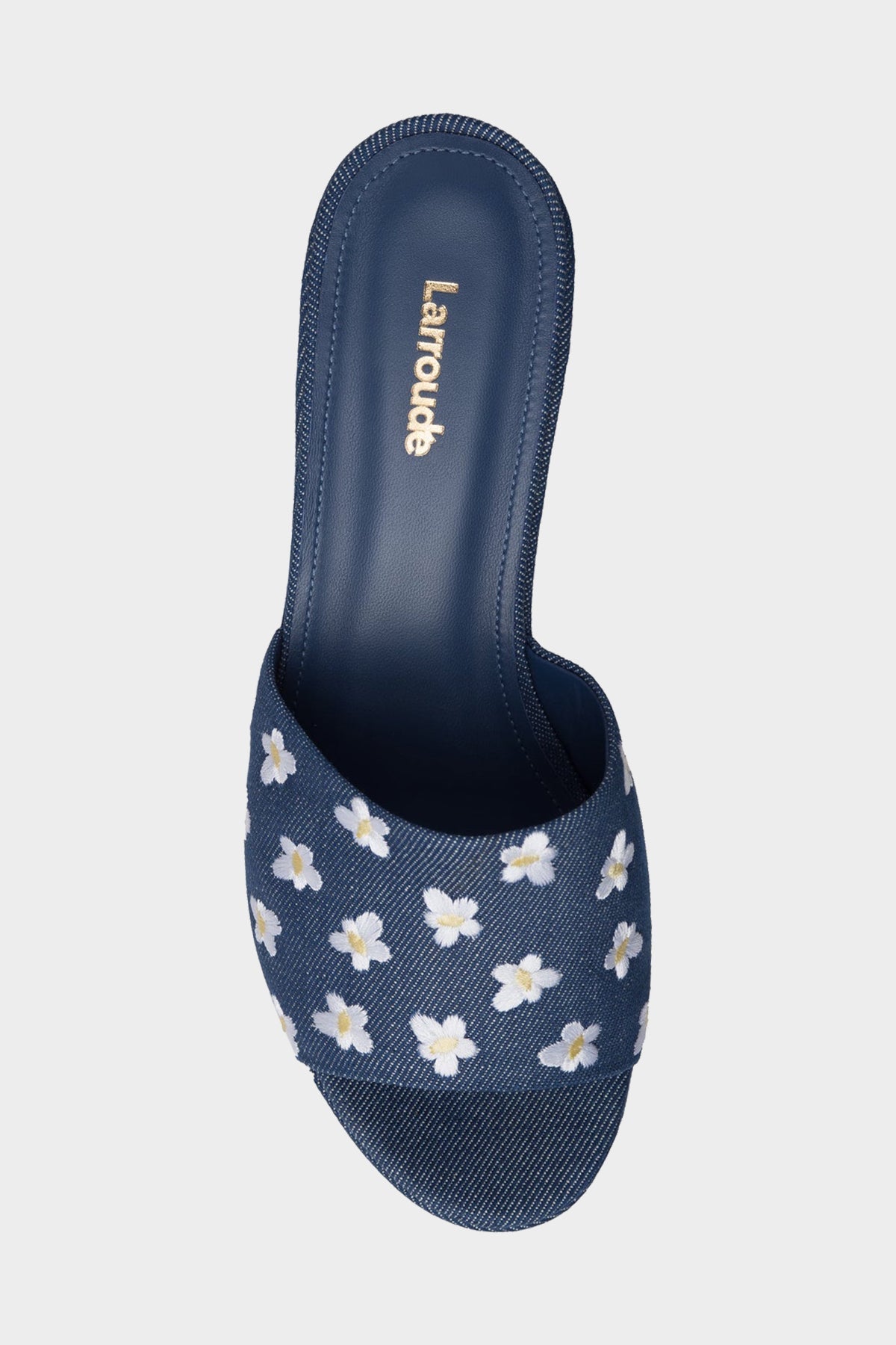 Miso Platform Sandal in Blue Denim - shop-olivia.com