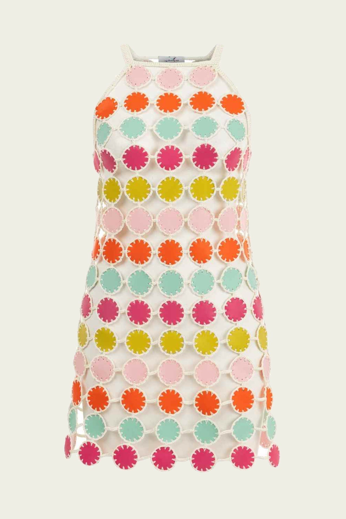 Mochi Rainbow Leather Mini Dress im Multi - shop-olivia.com