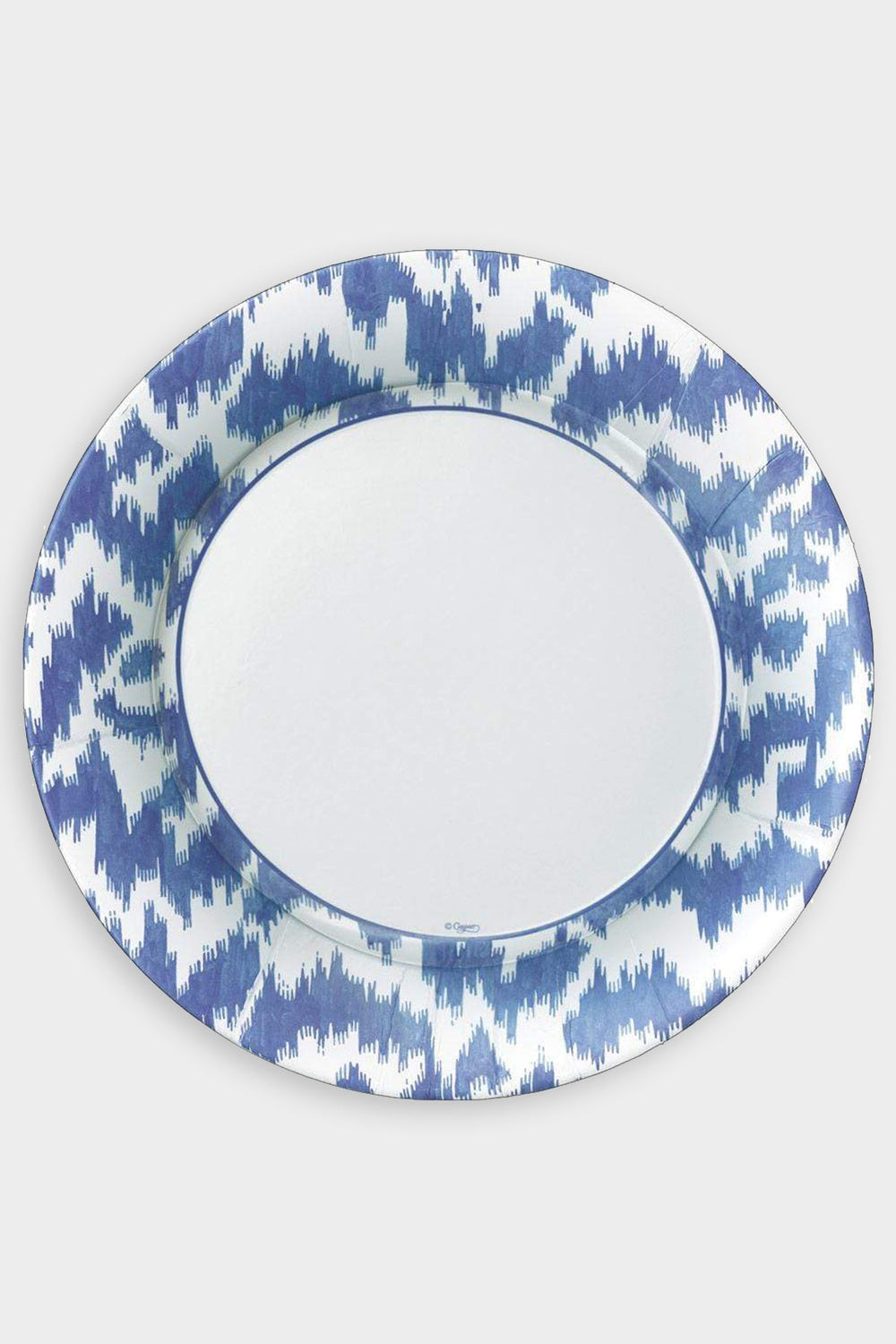 Modern Moiré Paper Dinner Plates in Blue