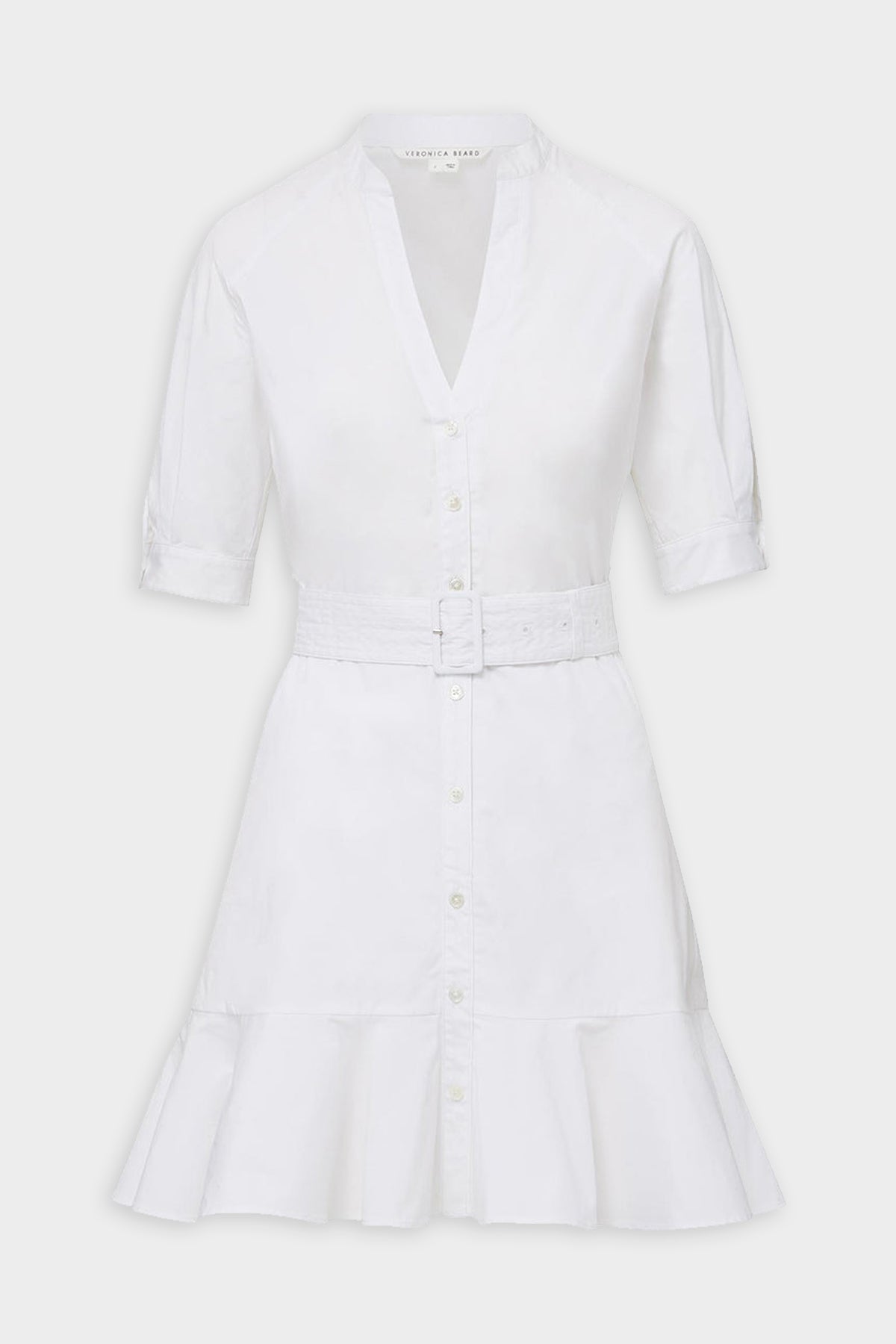 Molly Shirt Mini Dress in White - shop-olivia.com
