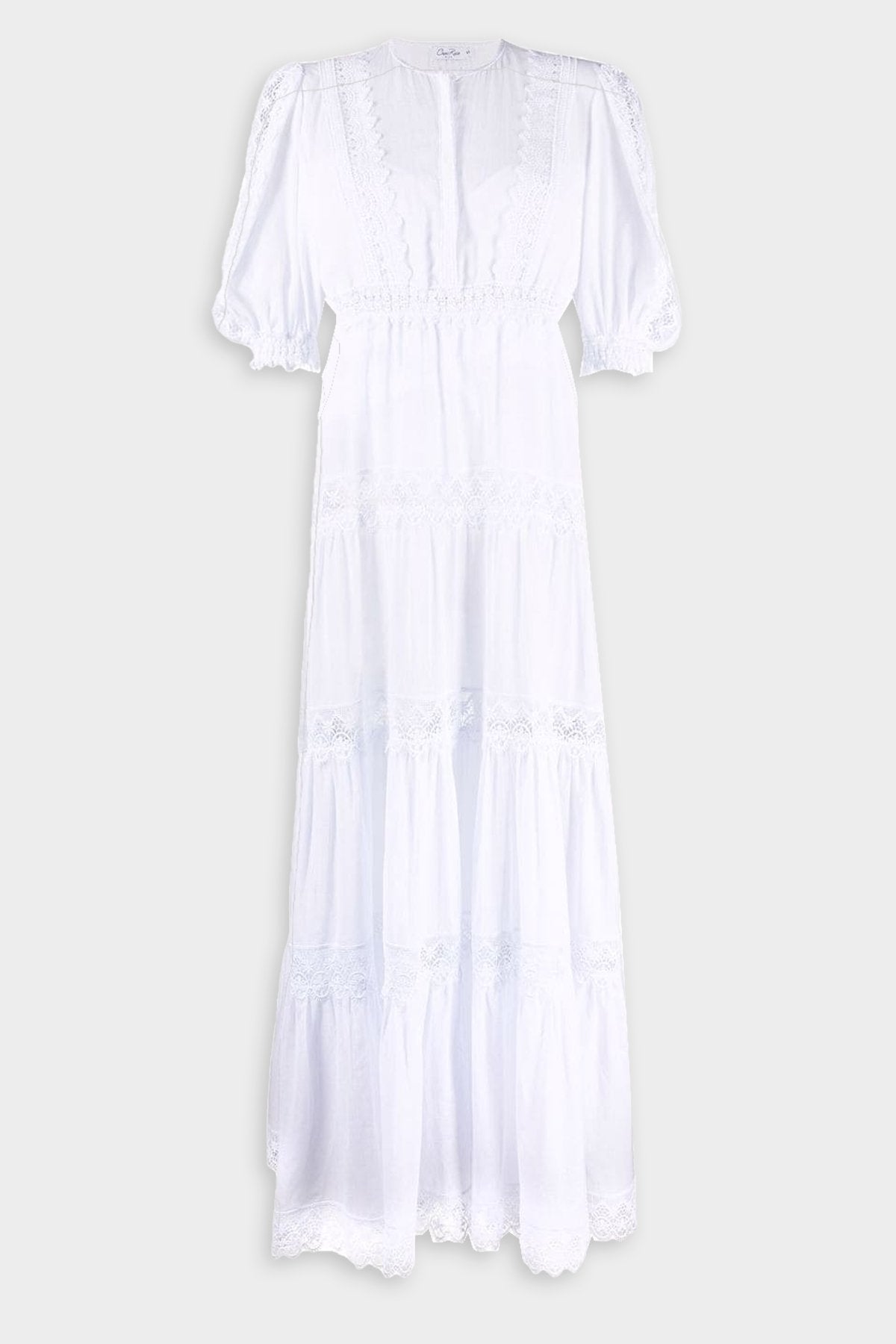 Nadine Long Dress in White - shop-olivia.com