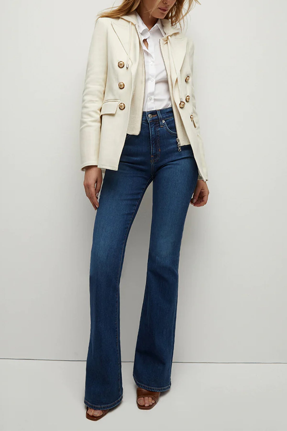 Naira Dickey Jacket in Ecru - shop-olivia.com