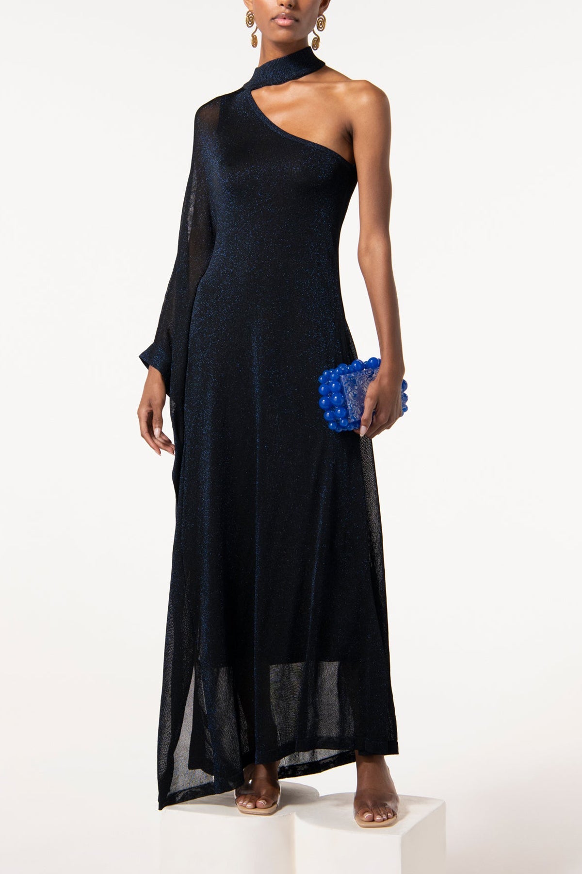 Nami Knit Dress in Midnight Black - shop-olivia.com