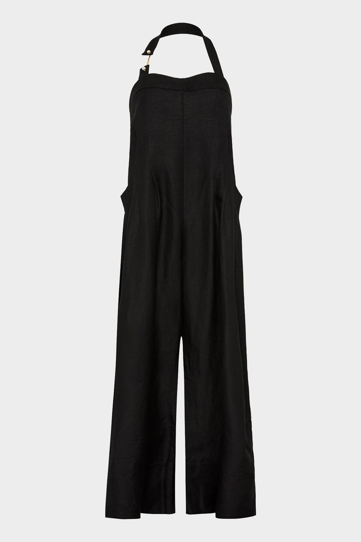Neo Pleated Halter Jumpsuit in Black - shop-olivia.com